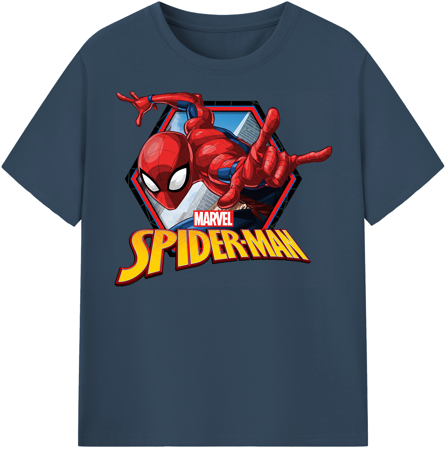 （画像用） Spider Man スパイダーマン レディースカジュアルプリントTシャツ（綿100％）