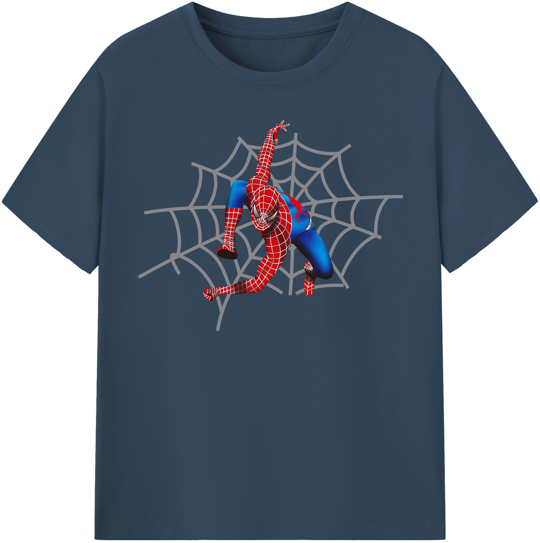 （画像用） Spider Man スパイダーマン レディースカジュアルプリントTシャツ（綿100％）