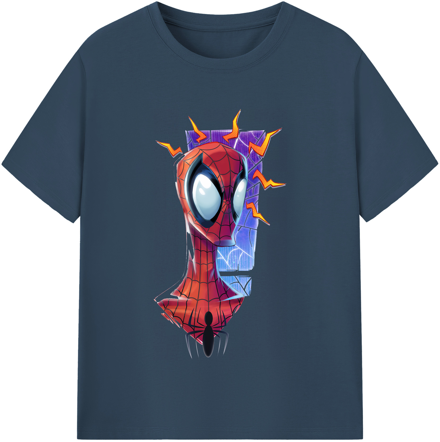 （画像用） Spider Man スパイダーマン レディースカジュアルプリントTシャツ（綿100％）