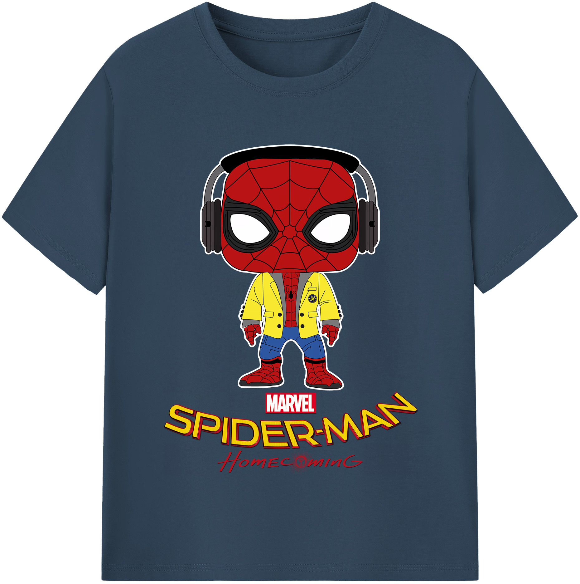 （画像用） Spider Man スパイダーマン レディースカジュアルプリントTシャツ（綿100％）