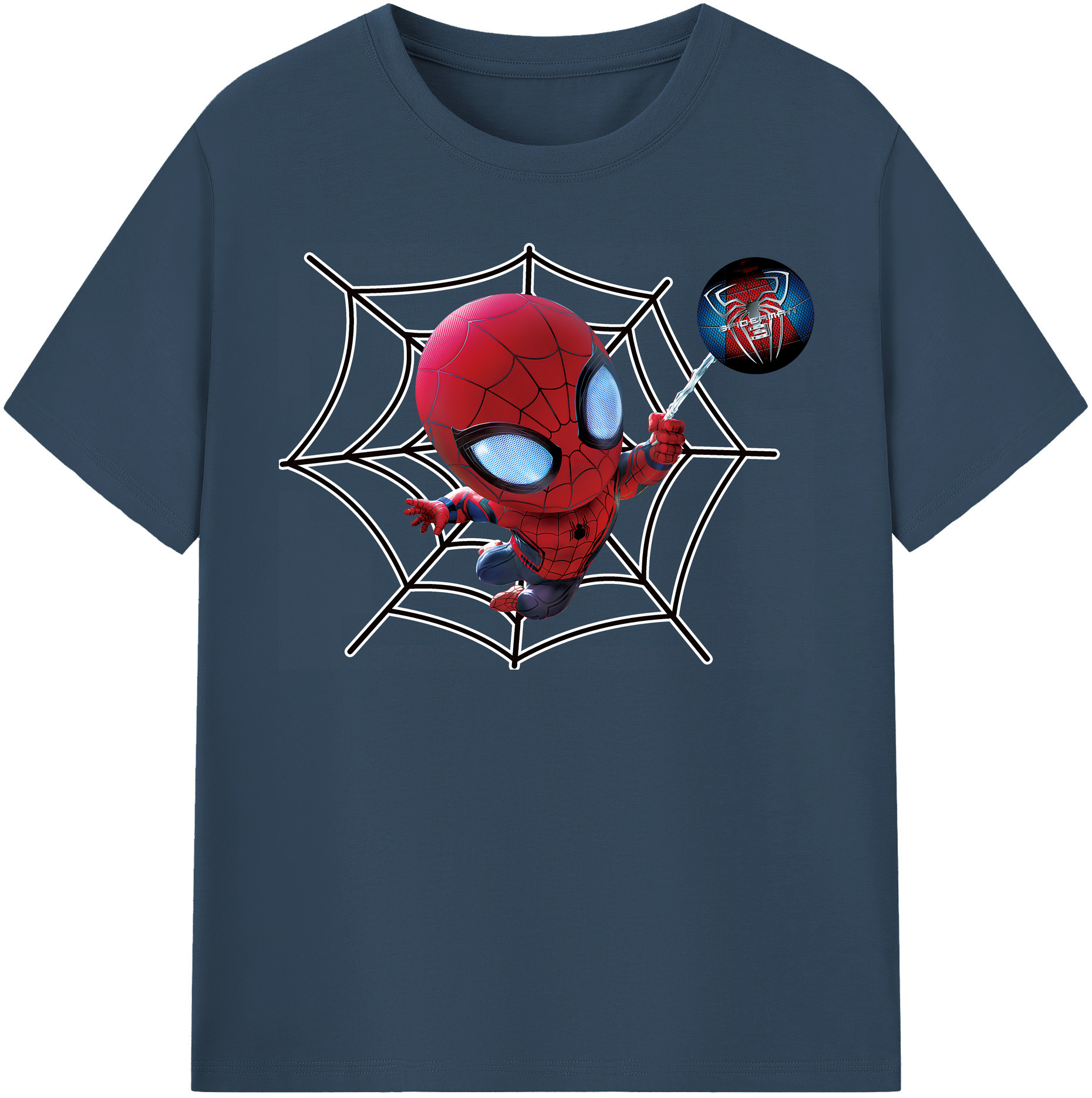 （画像用） Spider Man スパイダーマン レディースカジュアルプリントTシャツ（綿100％）