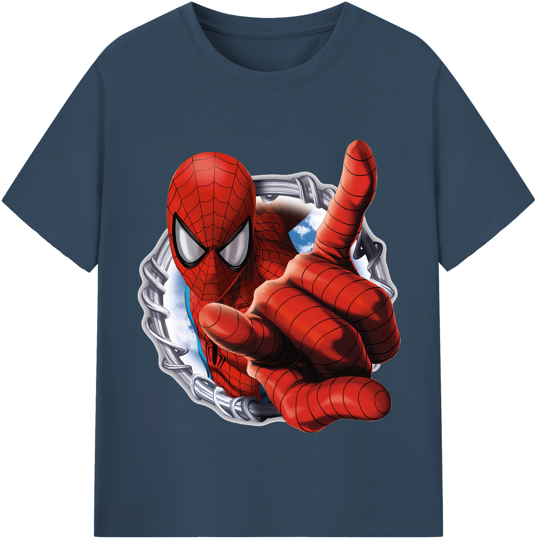 （画像用） Spider Man スパイダーマン レディースカジュアルプリントTシャツ（綿100％）