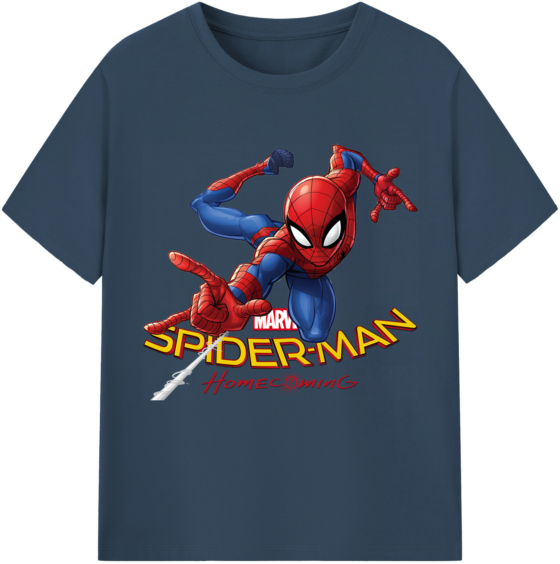 Spider Man スパイダーマン レディースカジュアルプリントTシャツ（綿100％）
