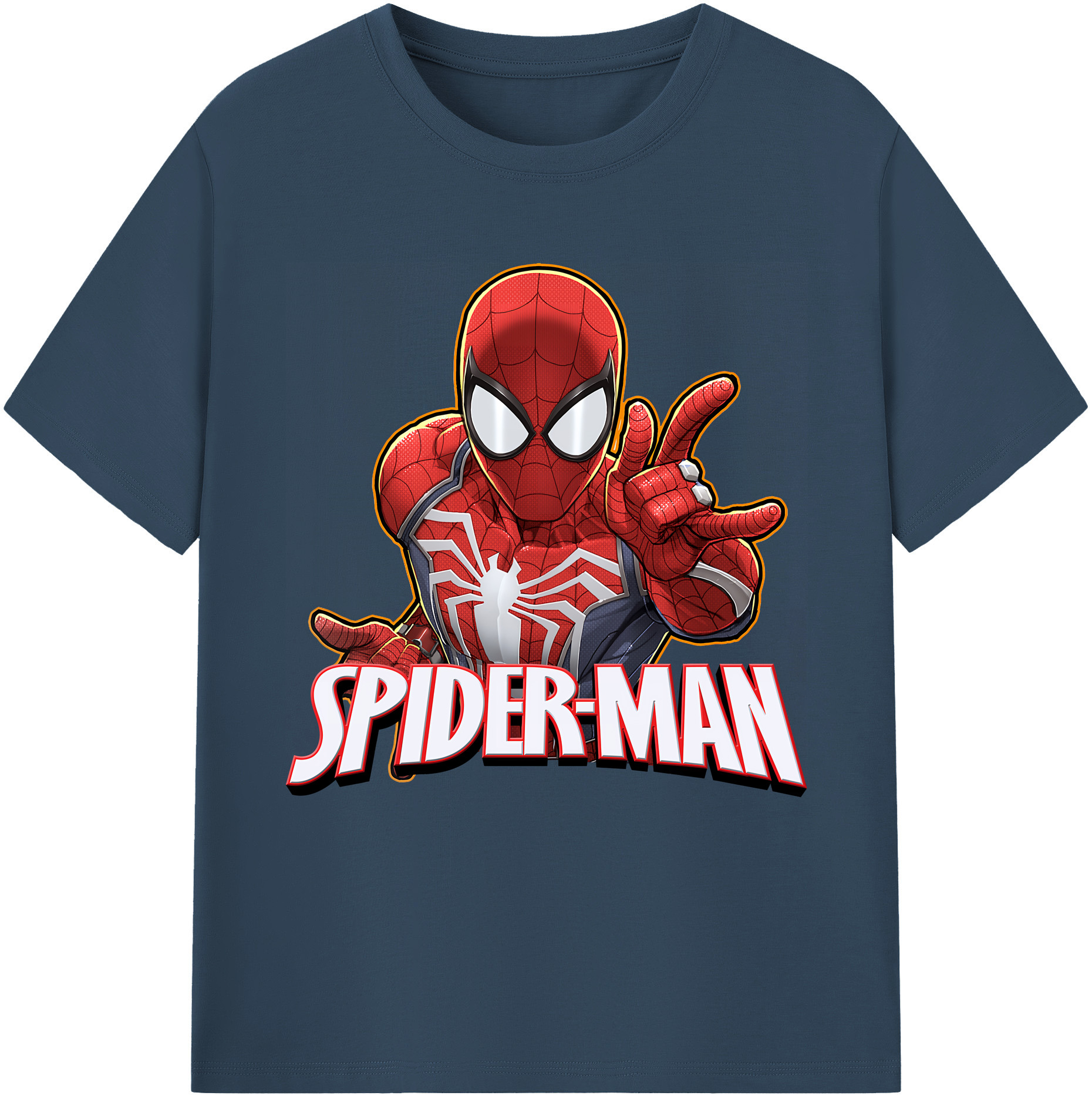 （画像用） Spider Man スパイダーマン レディースカジュアルプリントTシャツ（綿100％）