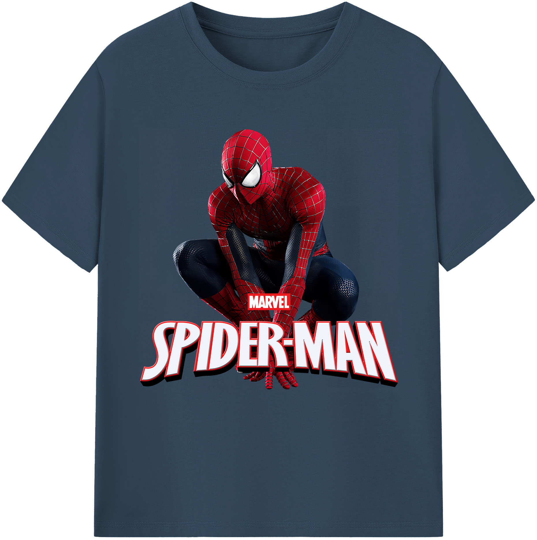 （画像用） Spider Man スパイダーマン レディースカジュアルプリントTシャツ（綿100％）