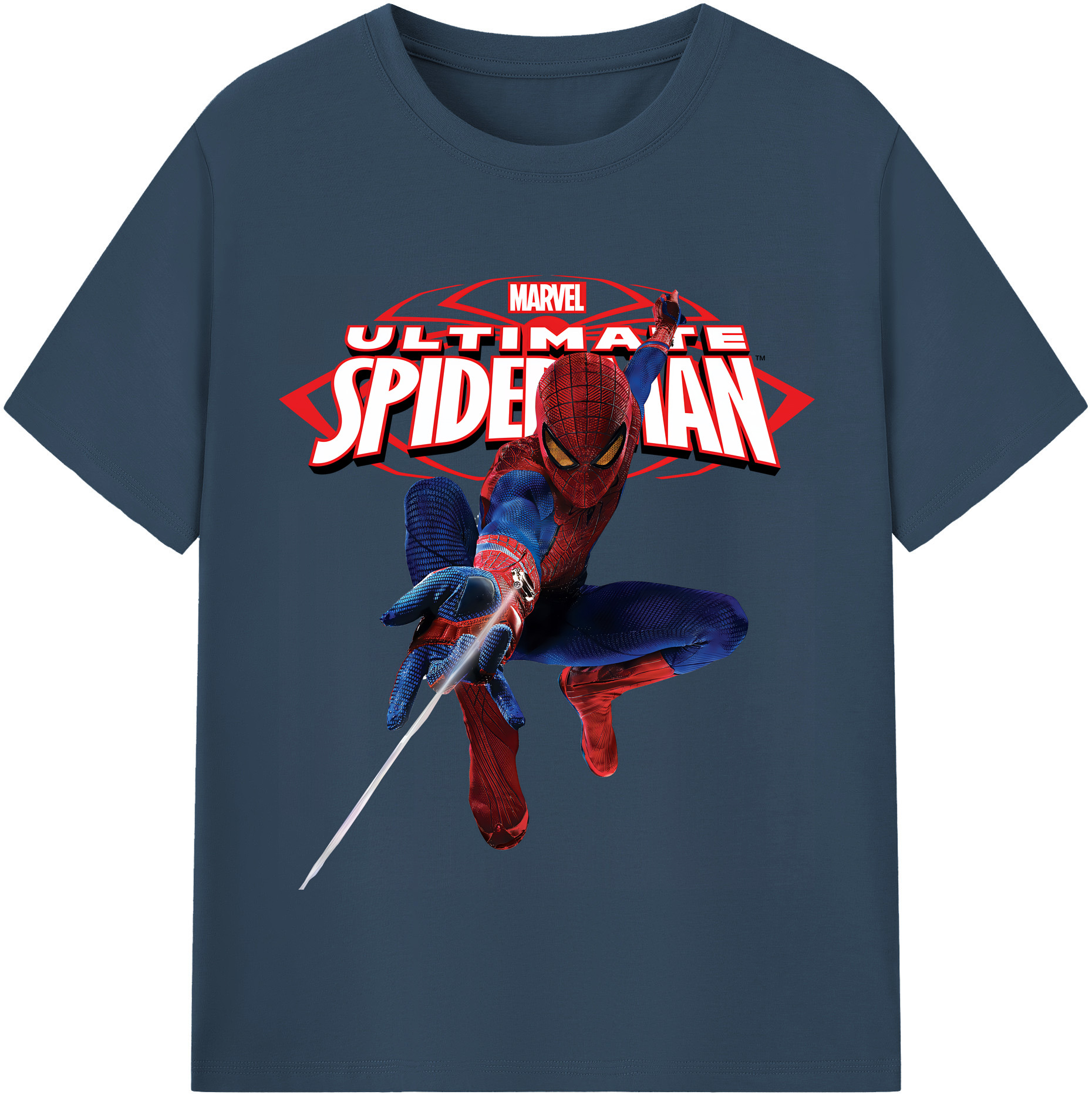 （画像用） Spider Man スパイダーマン レディースカジュアルプリントTシャツ（綿100％）