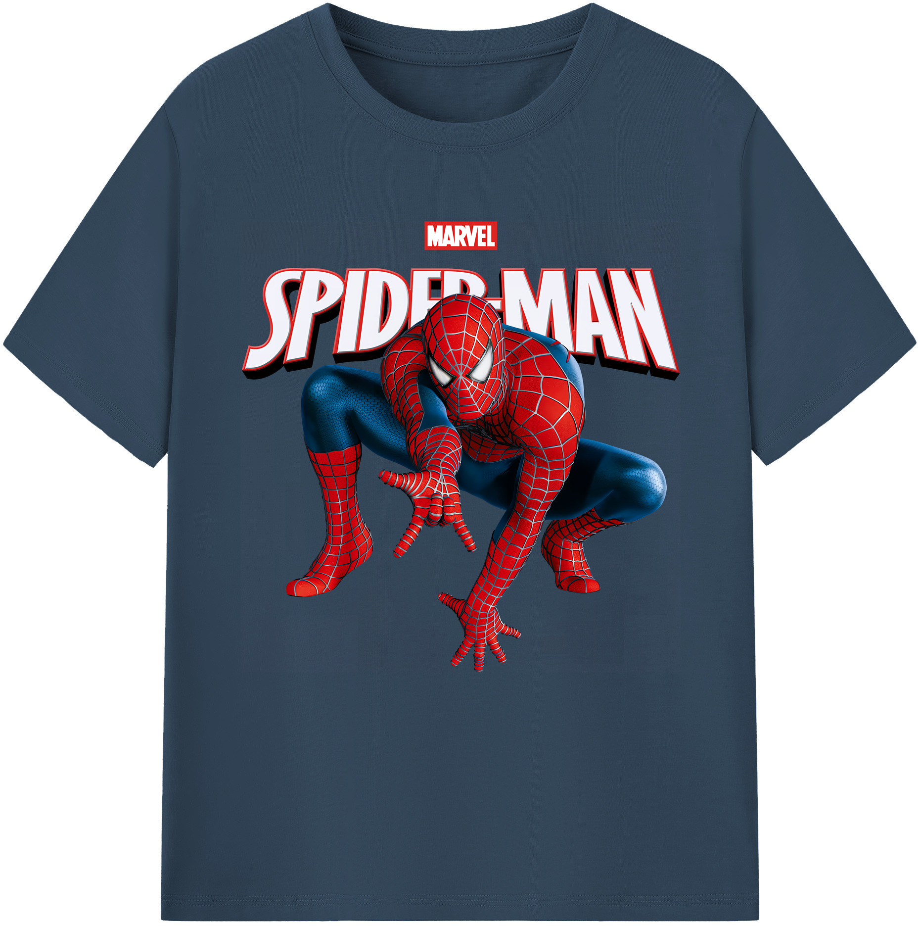 （画像用） Spider Man スパイダーマン レディースカジュアルプリントTシャツ（綿100％）