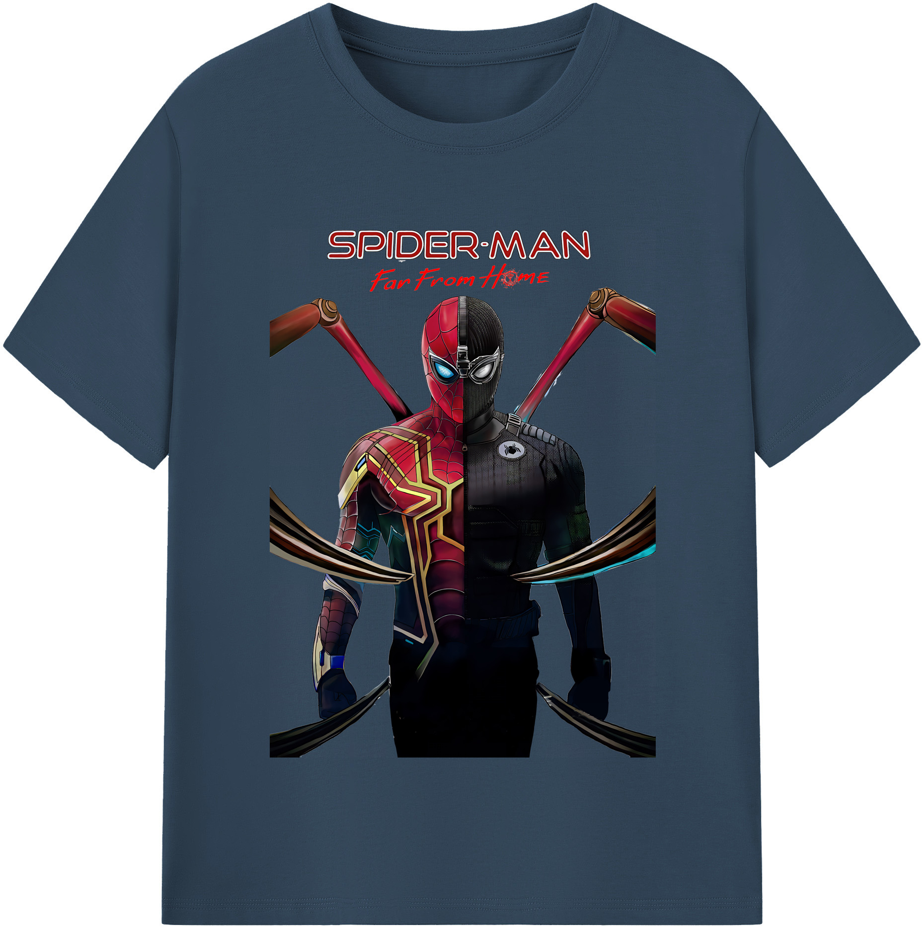 （画像用） Spider Man スパイダーマン レディースカジュアルプリントTシャツ（綿100％）