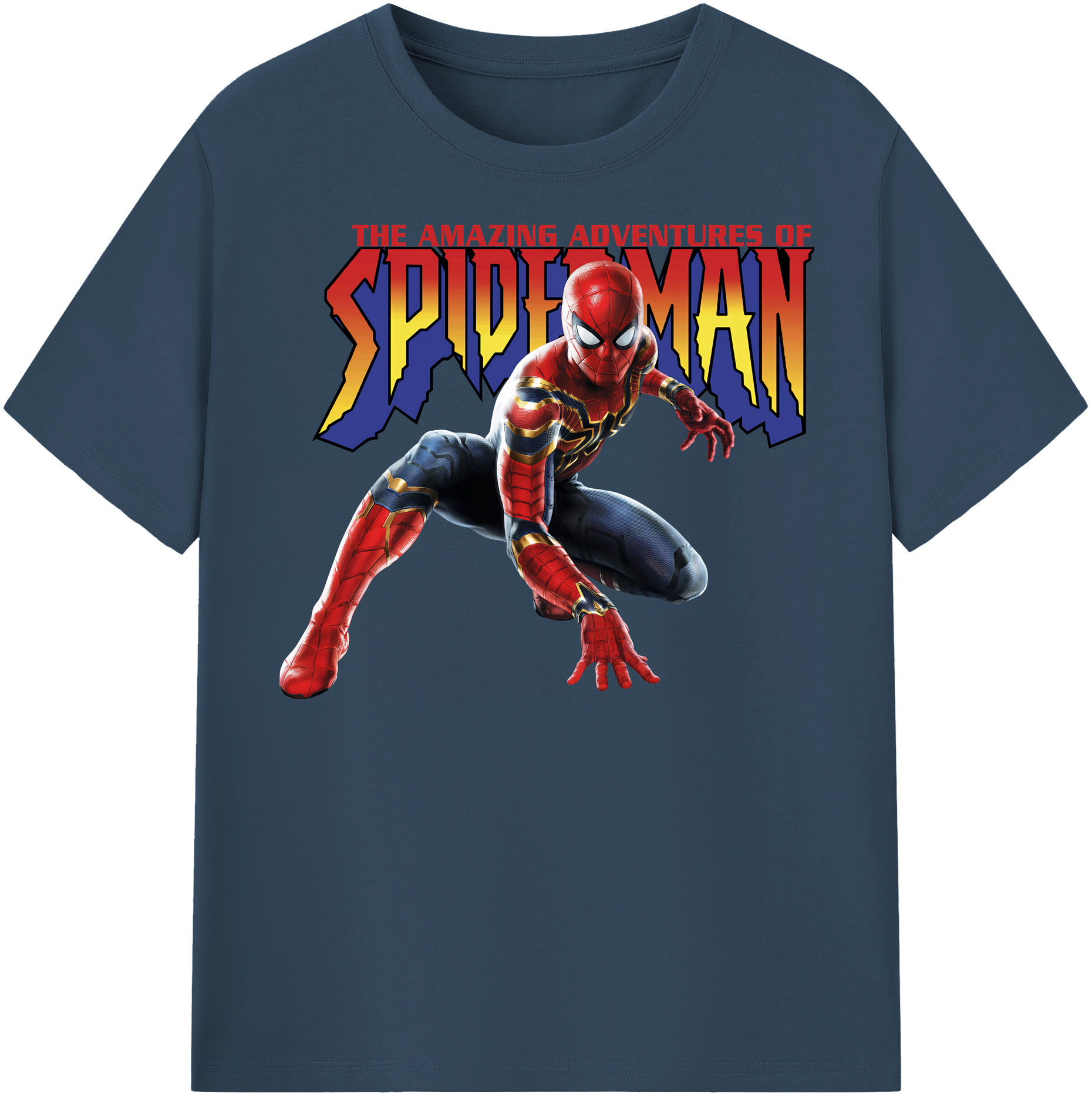 （画像用） Spider Man スパイダーマン レディースカジュアルプリントTシャツ（綿100％）