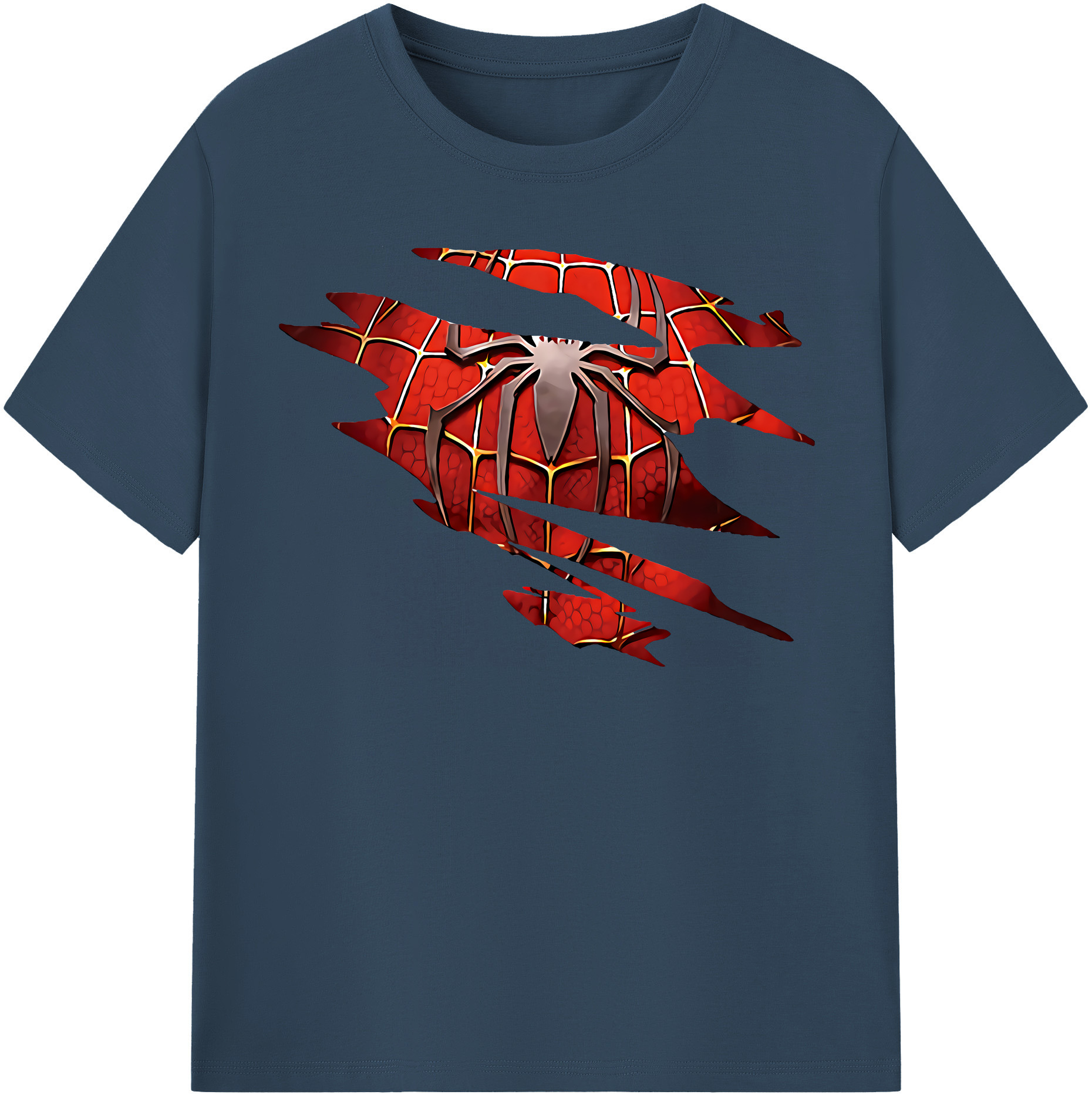 （画像用） Spider Man スパイダーマン レディースカジュアルプリントTシャツ（綿100％）