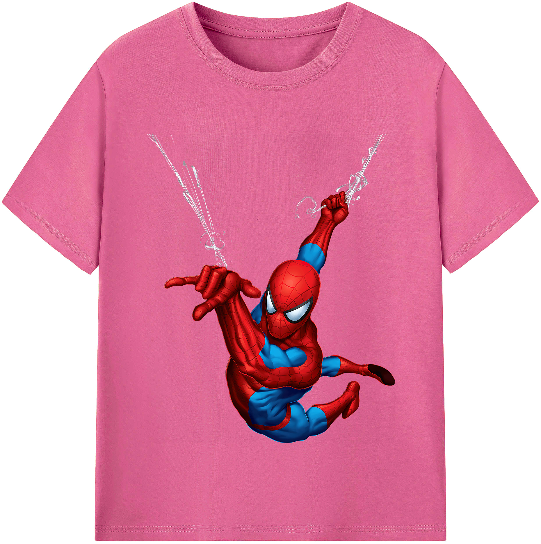 （画像用） Spider Man スパイダーマン レディースカジュアルプリントTシャツ（綿100％）