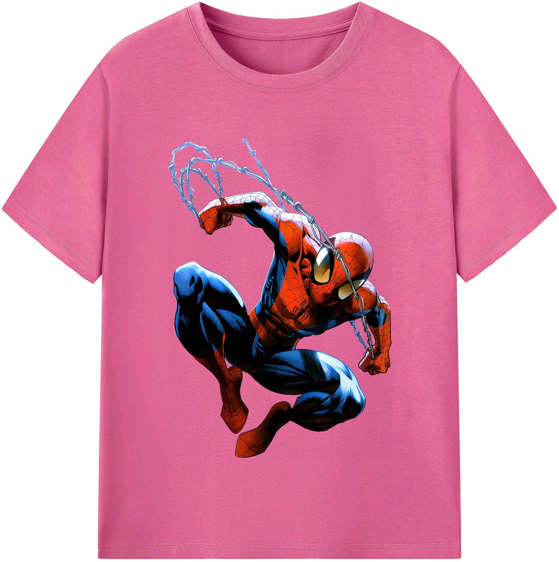 （画像用） Spider Man スパイダーマン レディースカジュアルプリントTシャツ（綿100％）