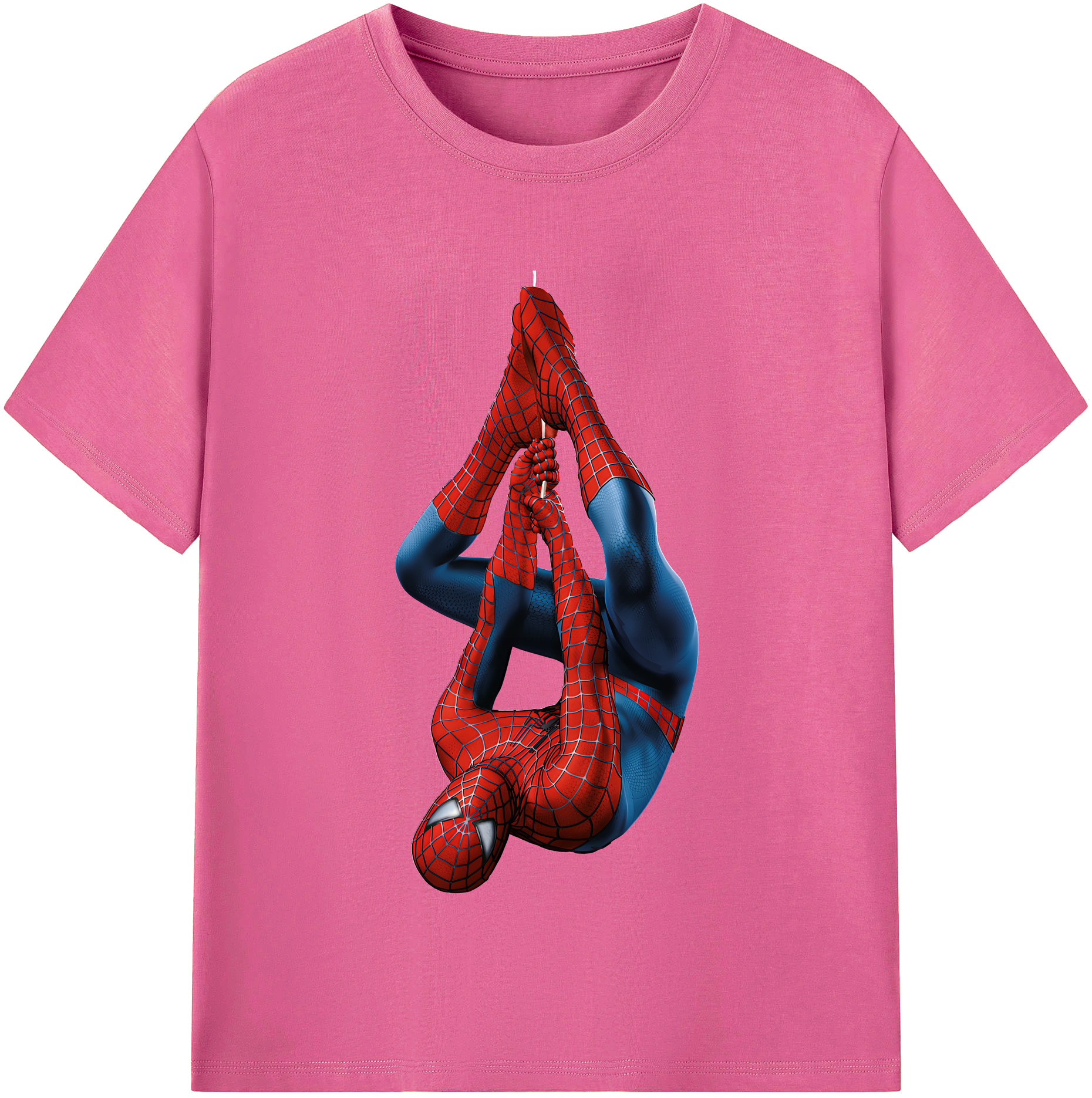 （画像用） Spider Man スパイダーマン レディースカジュアルプリントTシャツ（綿100％）