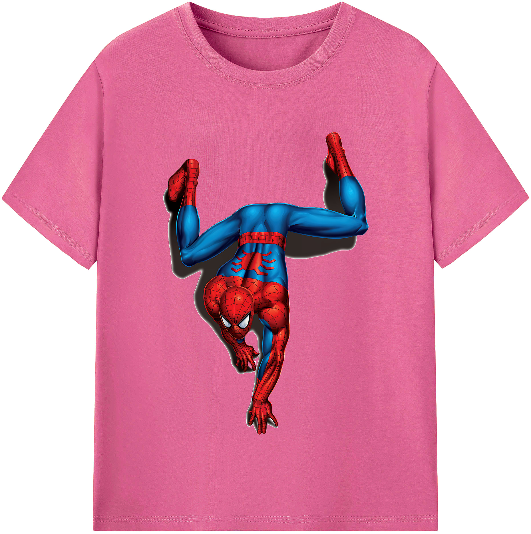 Spider Man スパイダーマン レディースカジュアルプリントTシャツ（綿100％）