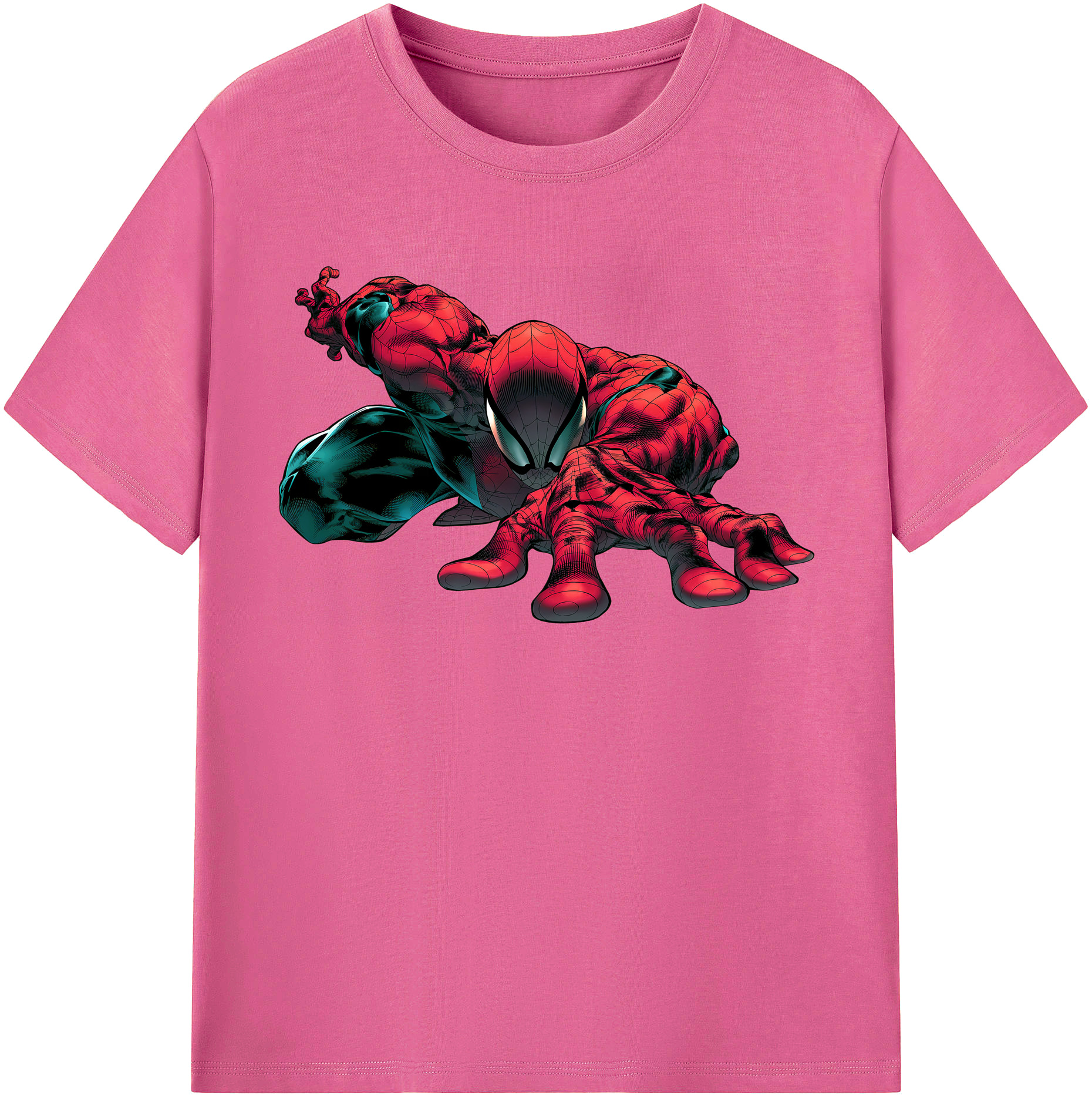 （画像用） Spider Man スパイダーマン レディースカジュアルプリントTシャツ（綿100％）