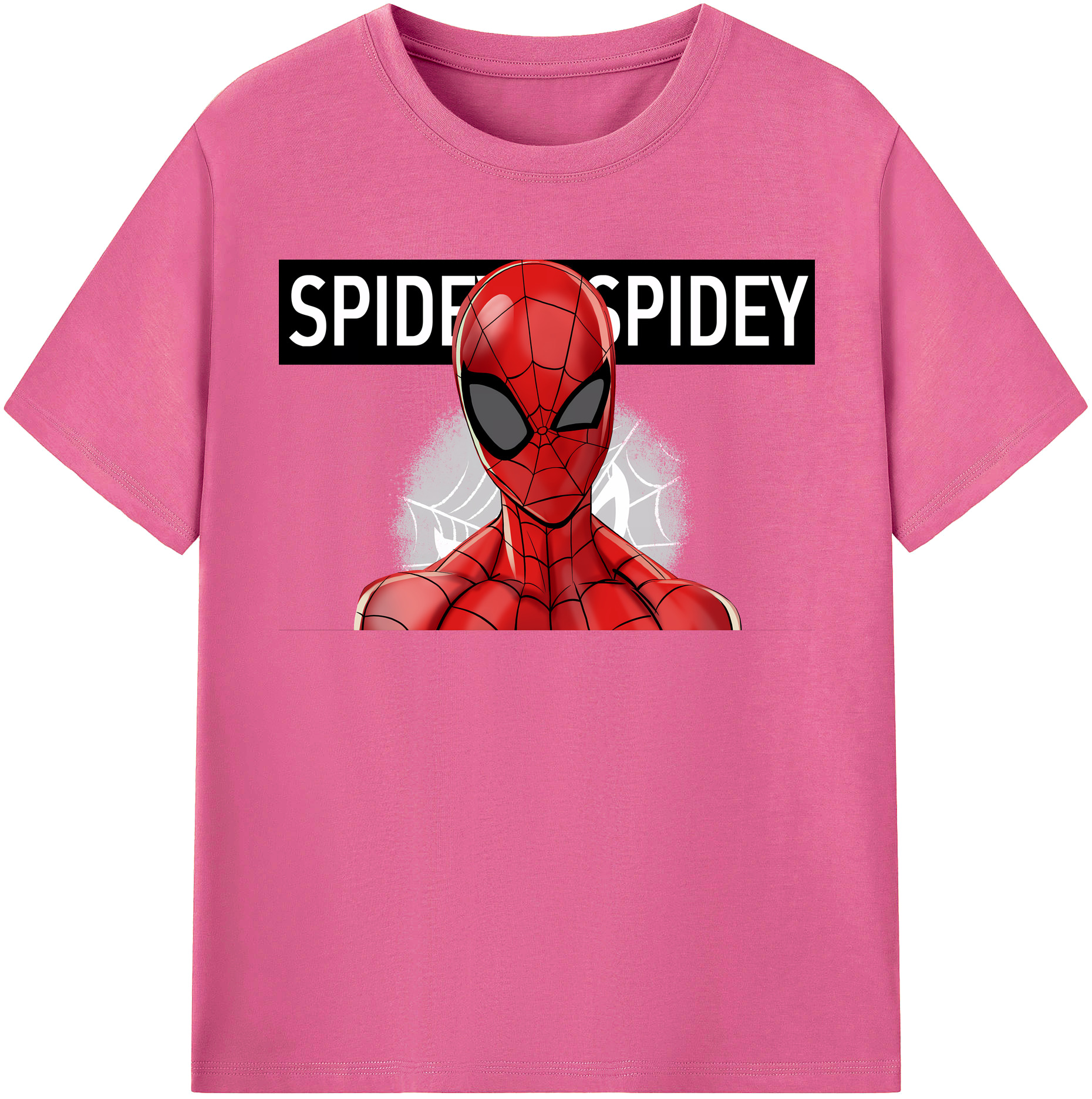 （画像用） Spider Man スパイダーマン レディースカジュアルプリントTシャツ（綿100％）