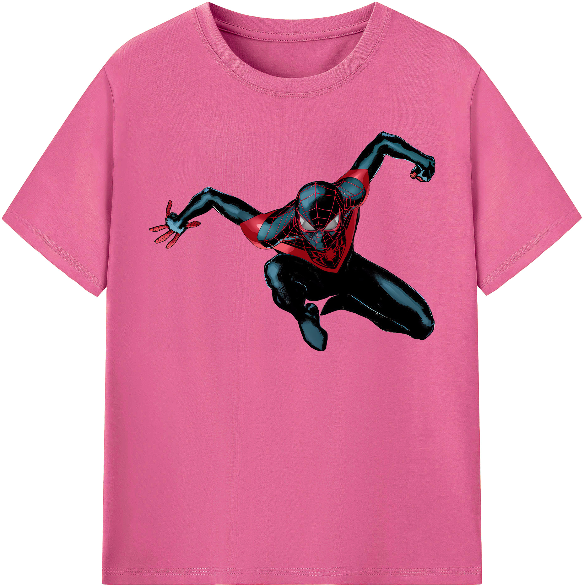 （画像用） Spider Man スパイダーマン レディースカジュアルプリントTシャツ（綿100％）