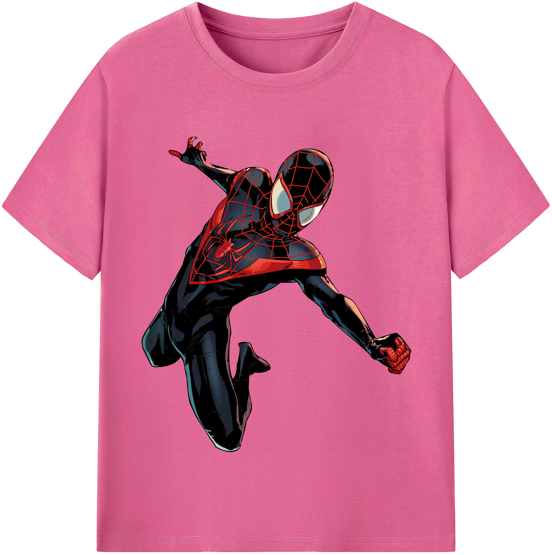 （画像用） Spider Man スパイダーマン レディースカジュアルプリントTシャツ（綿100％）