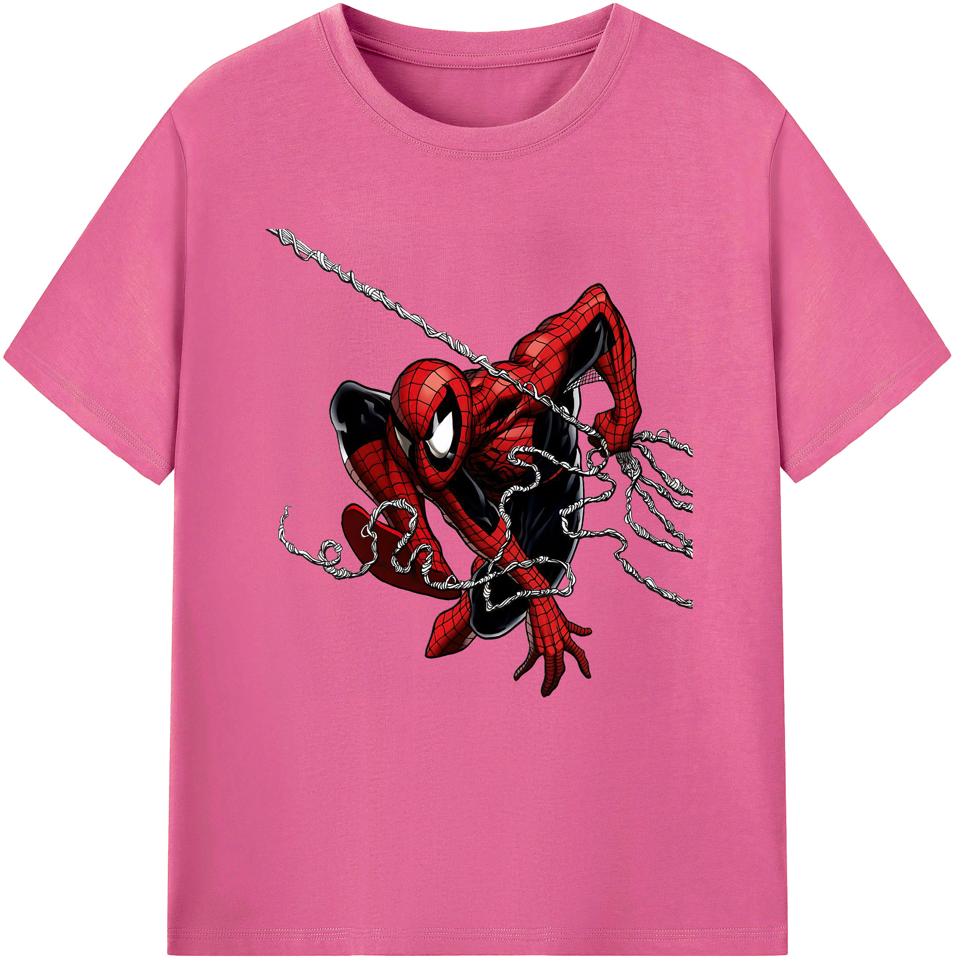 （画像用） Spider Man スパイダーマン レディースカジュアルプリントTシャツ（綿100％）