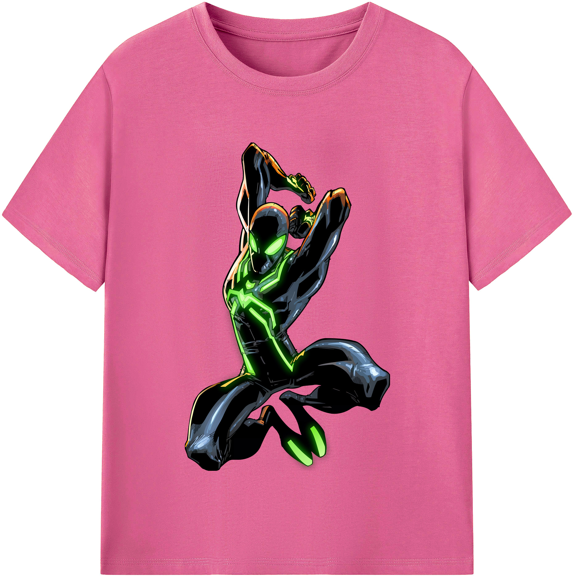 （画像用） Spider Man スパイダーマン レディースカジュアルプリントTシャツ（綿100％）