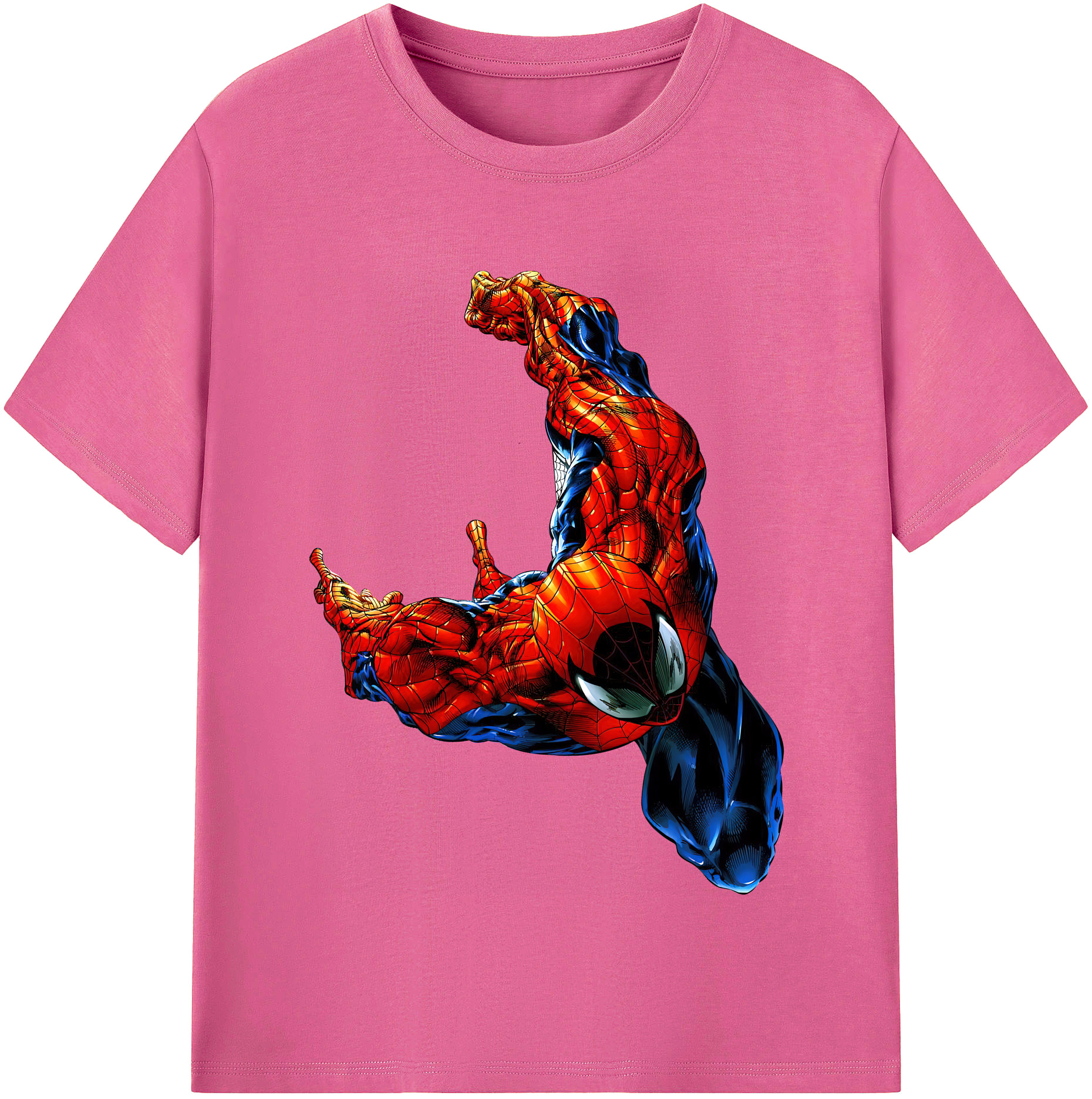 （画像用） Spider Man スパイダーマン レディースカジュアルプリントTシャツ（綿100％）