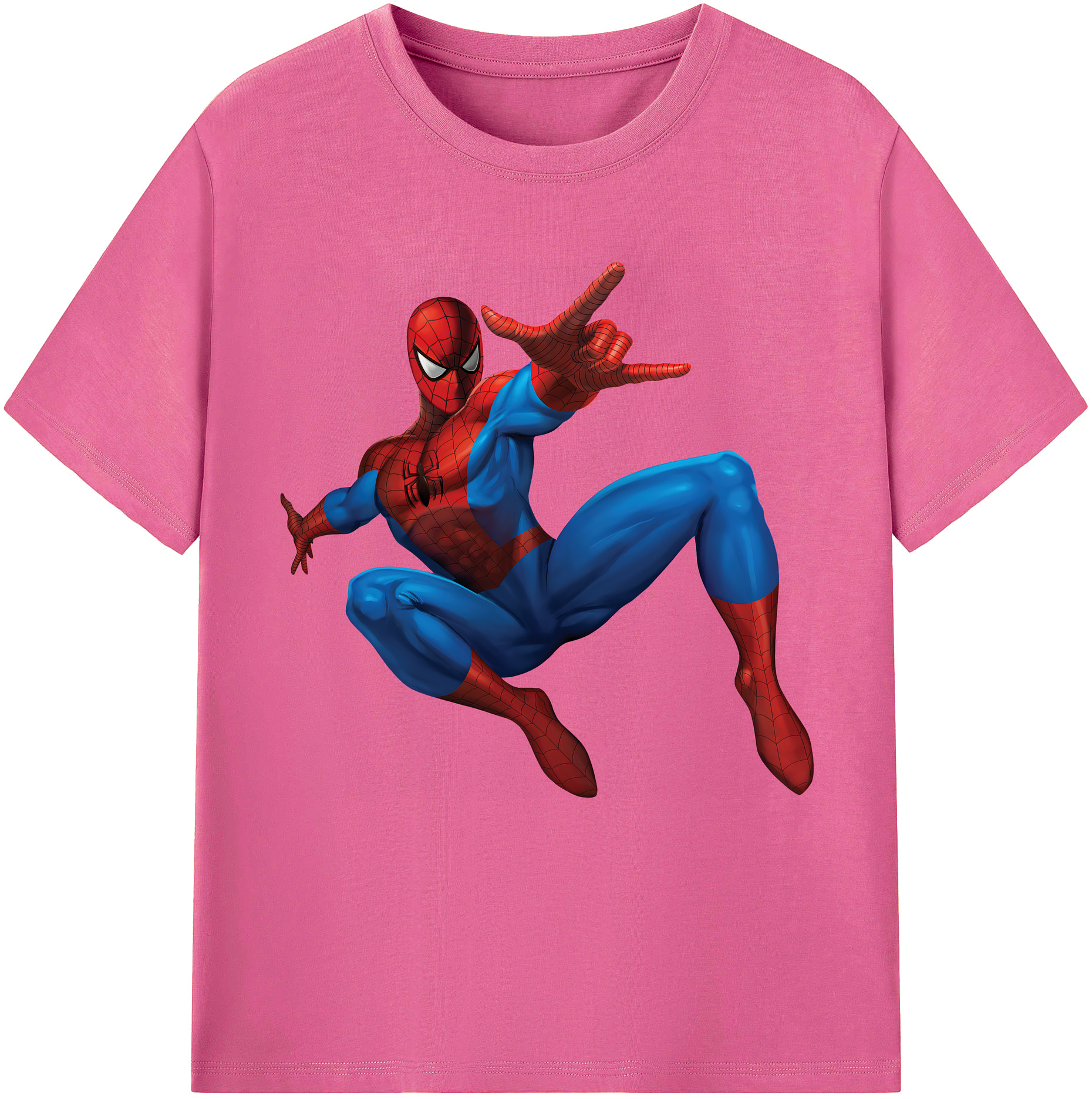 （画像用） Spider Man スパイダーマン レディースカジュアルプリントTシャツ（綿100％）