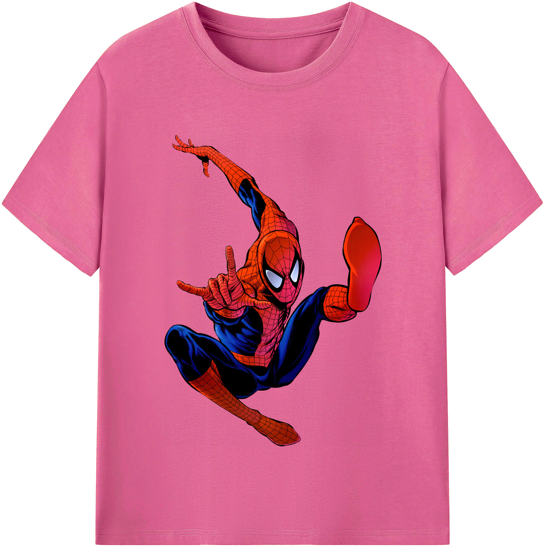 （画像用） Spider Man スパイダーマン レディースカジュアルプリントTシャツ（綿100％）