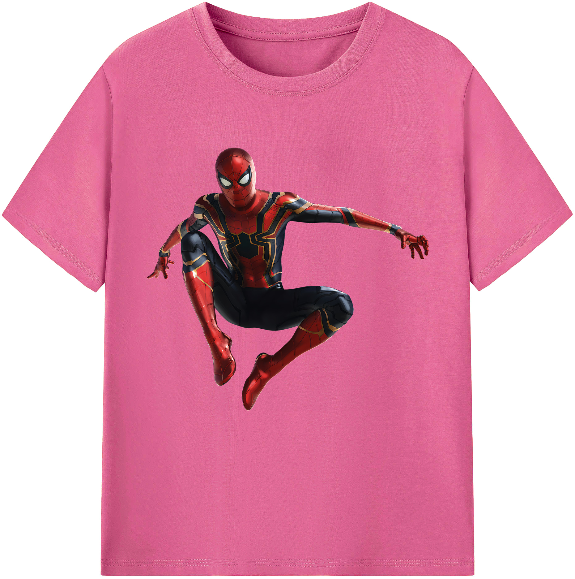 （画像用） Spider Man スパイダーマン レディースカジュアルプリントTシャツ（綿100％）