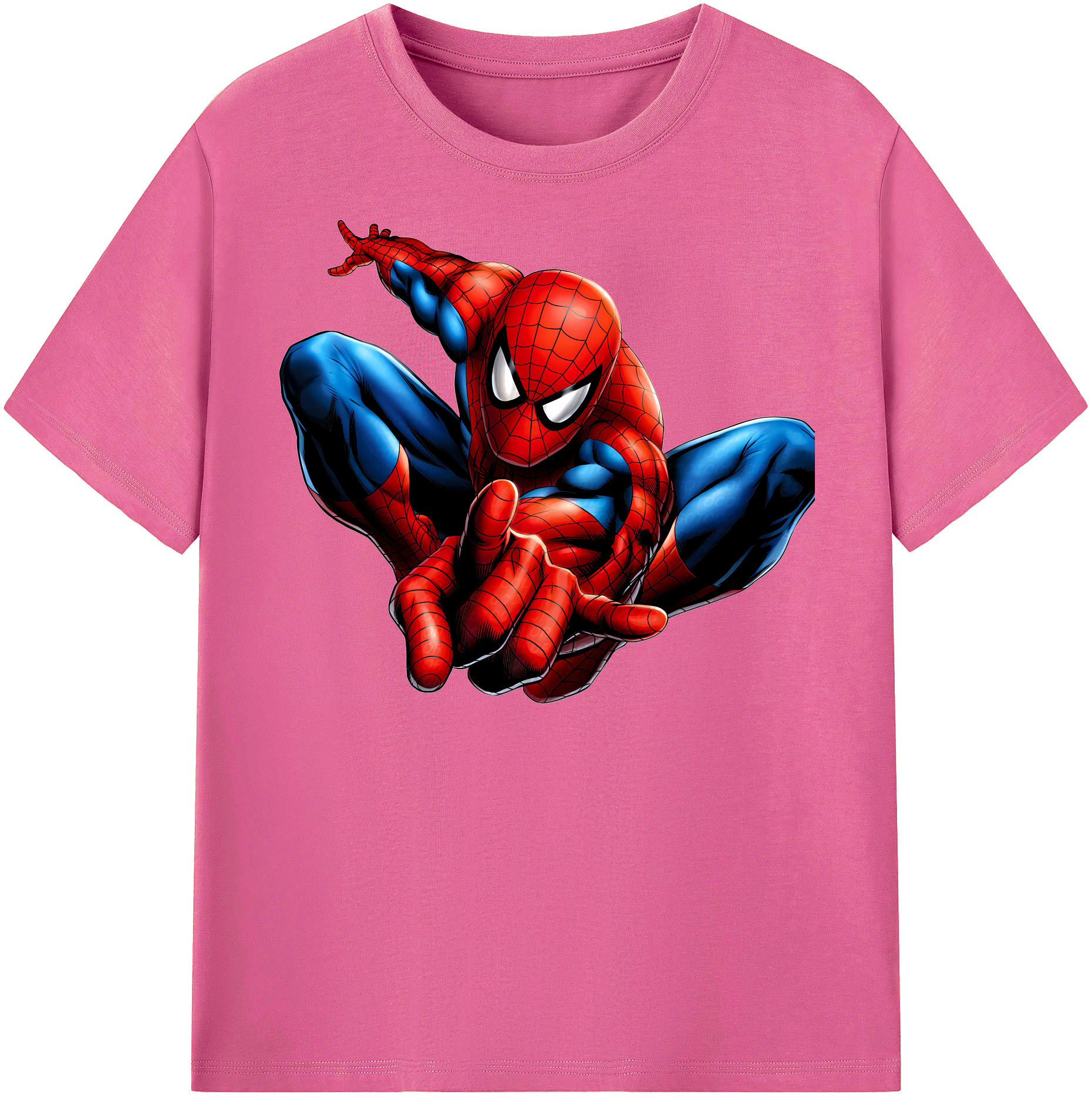 （画像用） Spider Man スパイダーマン レディースカジュアルプリントTシャツ（綿100％）
