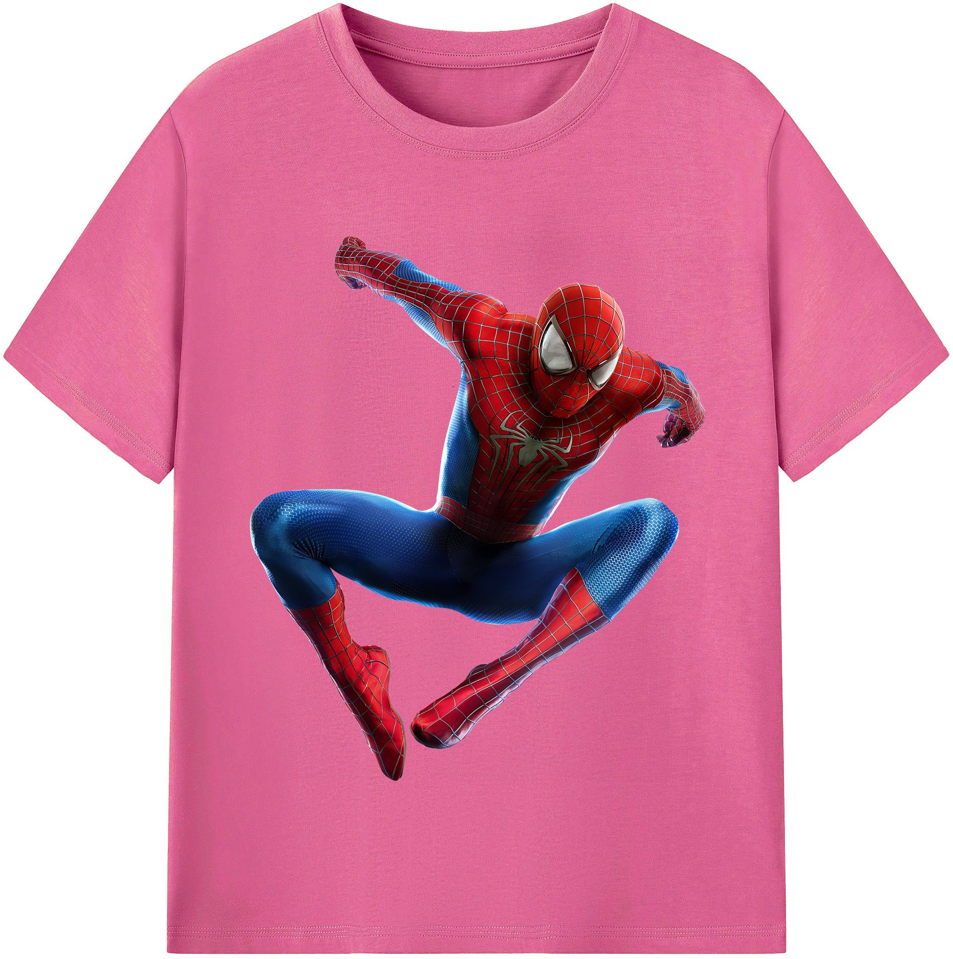 （画像用） Spider Man スパイダーマン レディースカジュアルプリントTシャツ（綿100％）