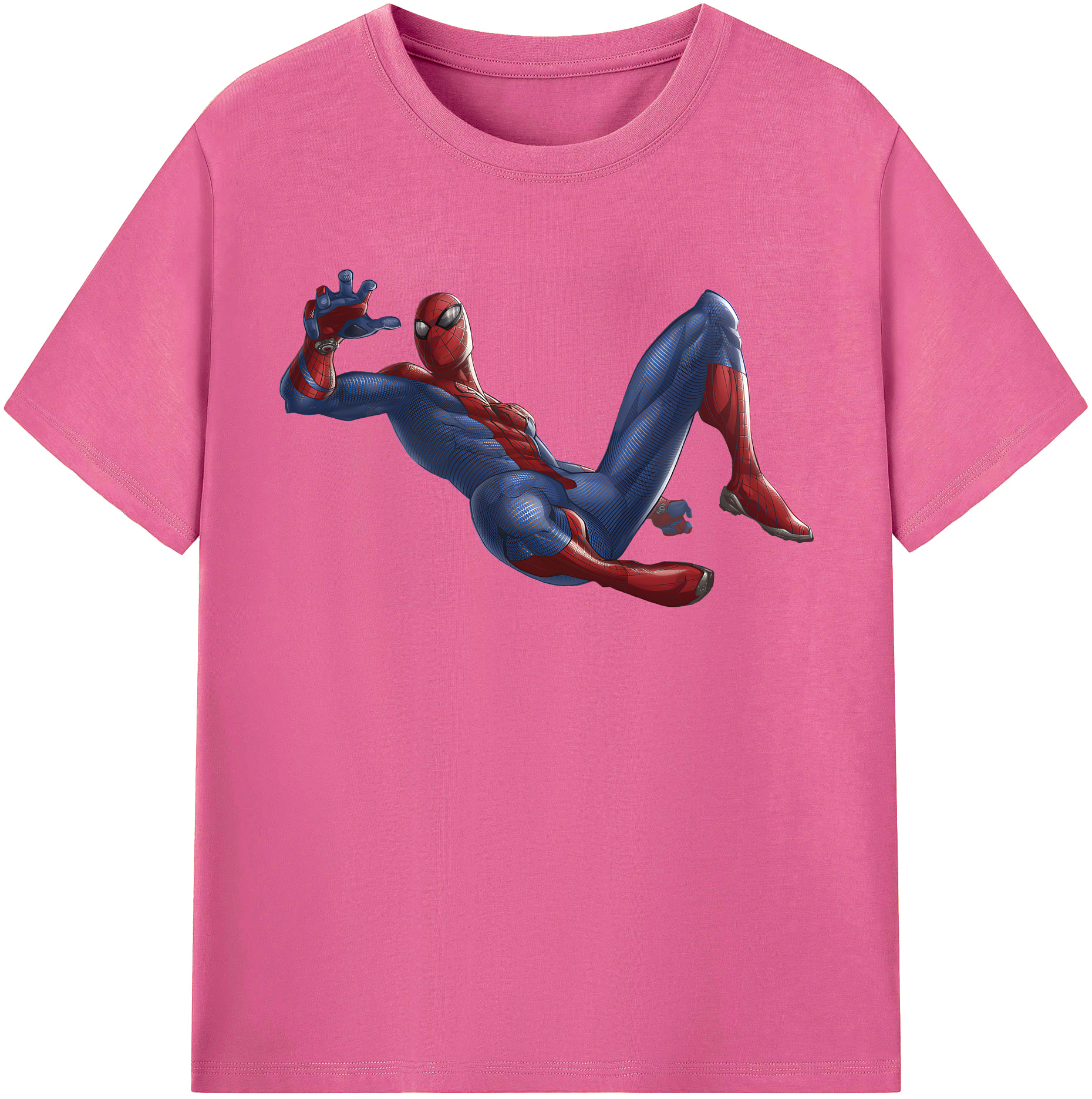 （画像用） Spider Man スパイダーマン レディースカジュアルプリントTシャツ（綿100％）
