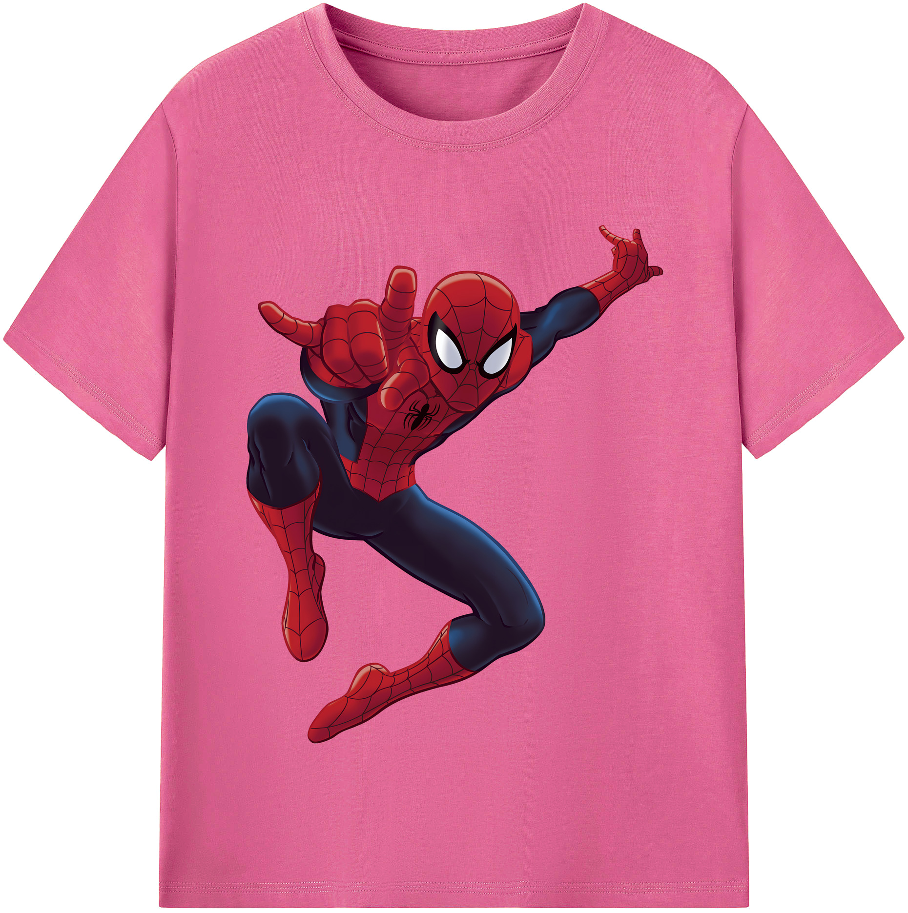 （画像用） Spider Man スパイダーマン レディースカジュアルプリントTシャツ（綿100％）
