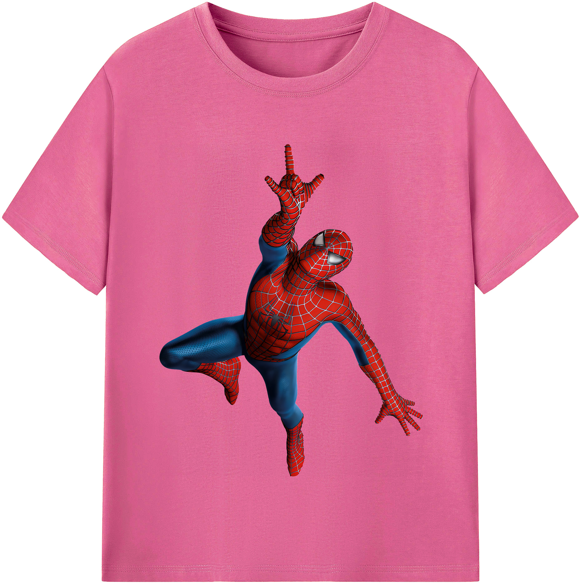 （画像用） Spider Man スパイダーマン レディースカジュアルプリントTシャツ（綿100％）