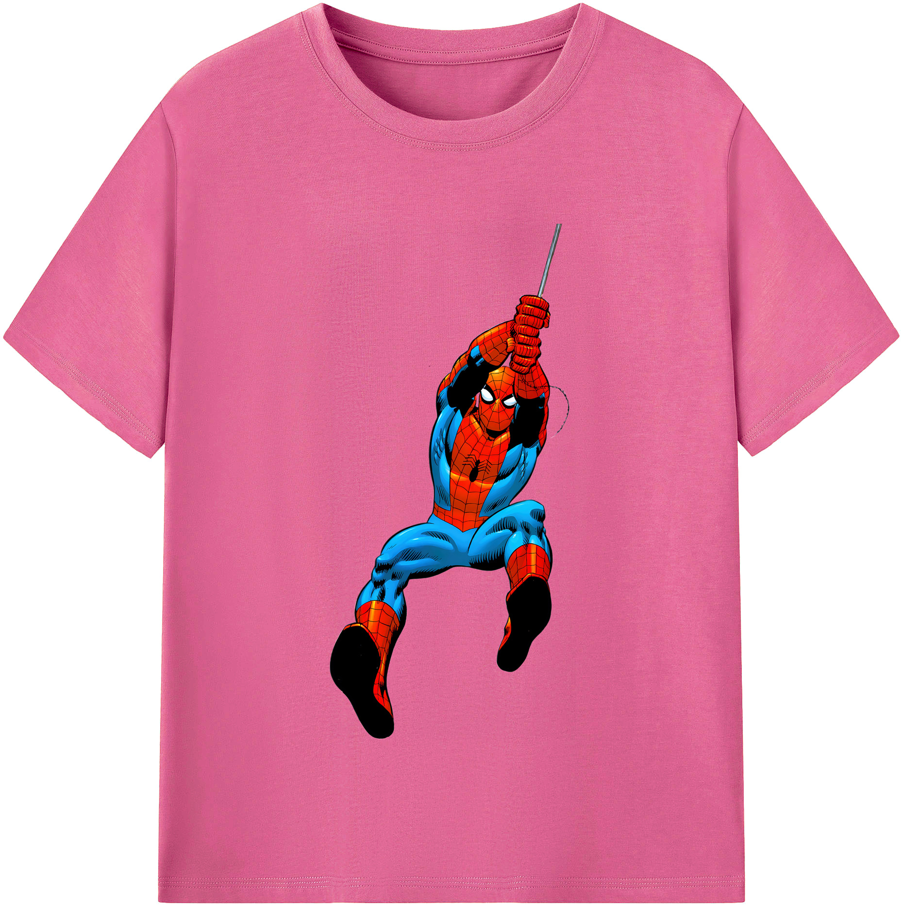（画像用） Spider Man スパイダーマン レディースカジュアルプリントTシャツ（綿100％）