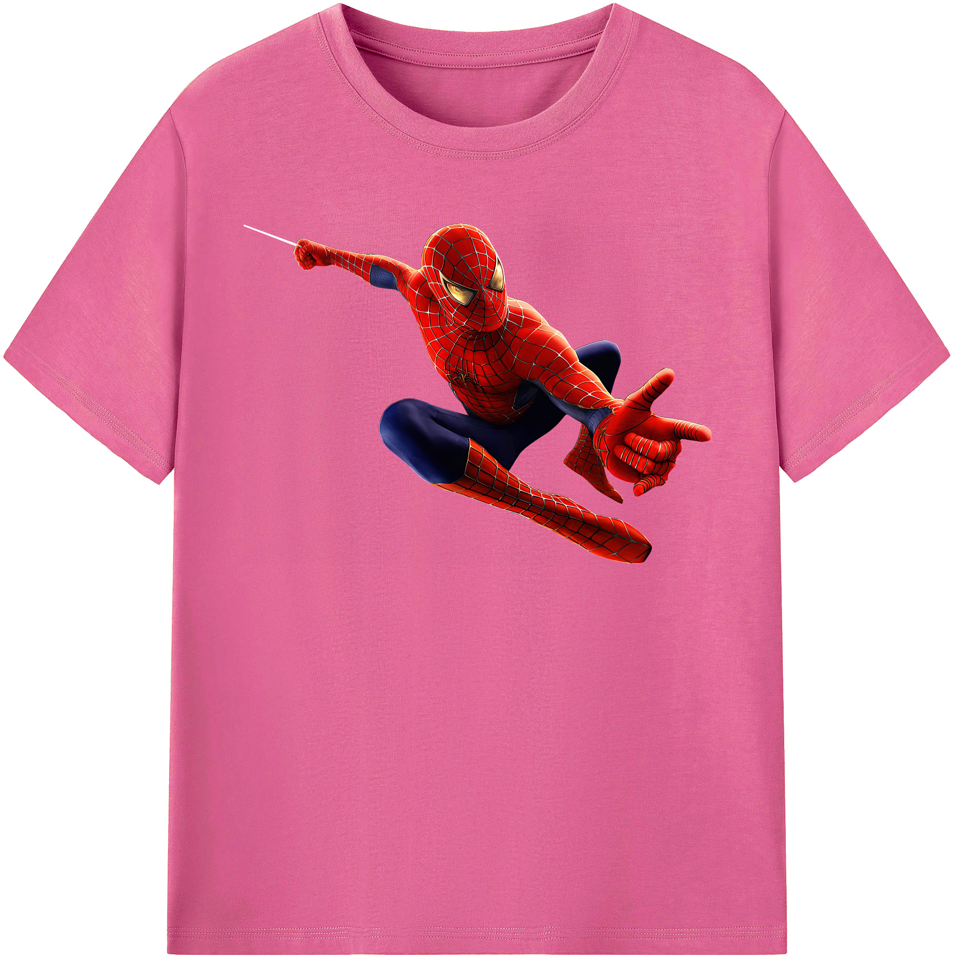 （画像用） Spider Man スパイダーマン レディースカジュアルプリントTシャツ（綿100％）