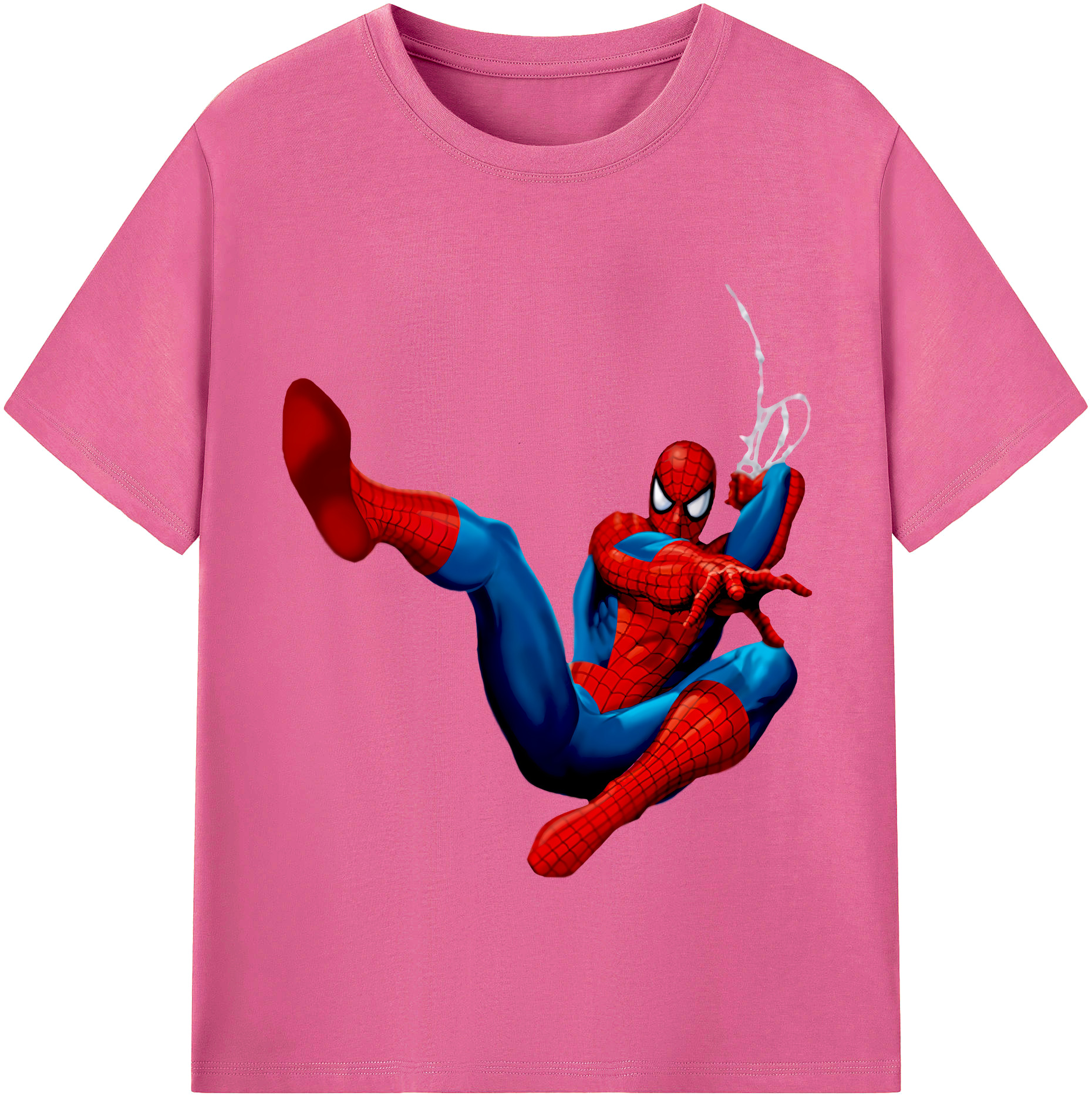 （画像用） Spider Man スパイダーマン レディースカジュアルプリントTシャツ（綿100％）