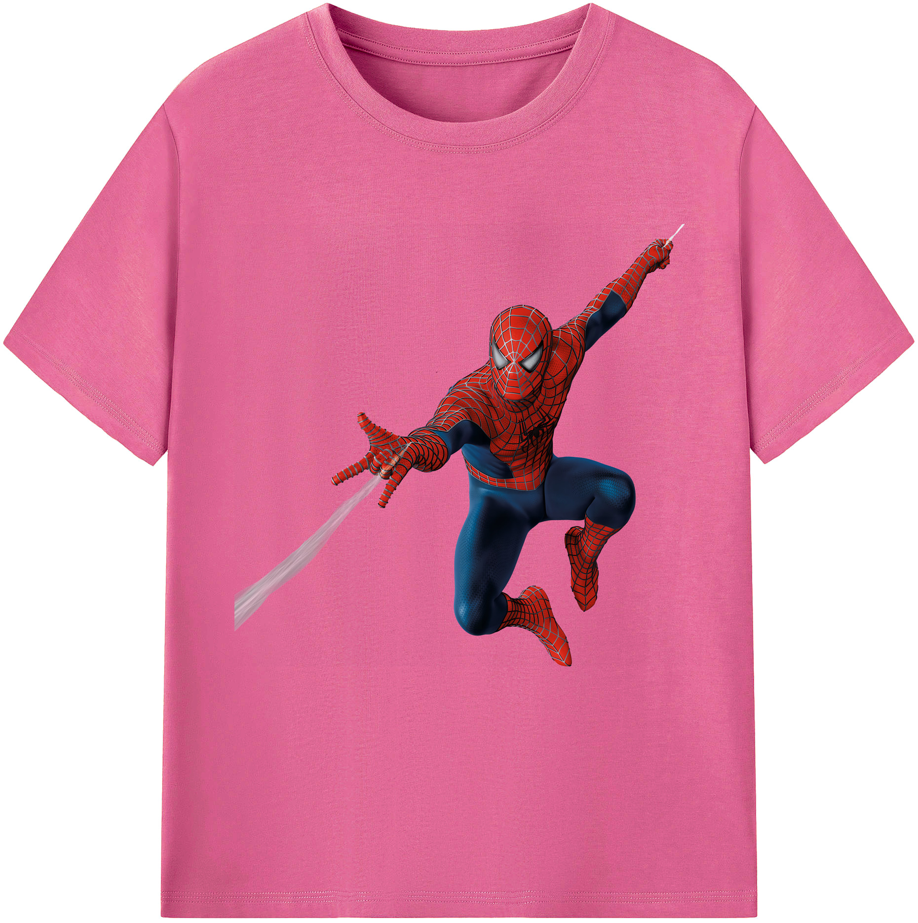 （画像用） Spider Man スパイダーマン レディースカジュアルプリントTシャツ（綿100％）