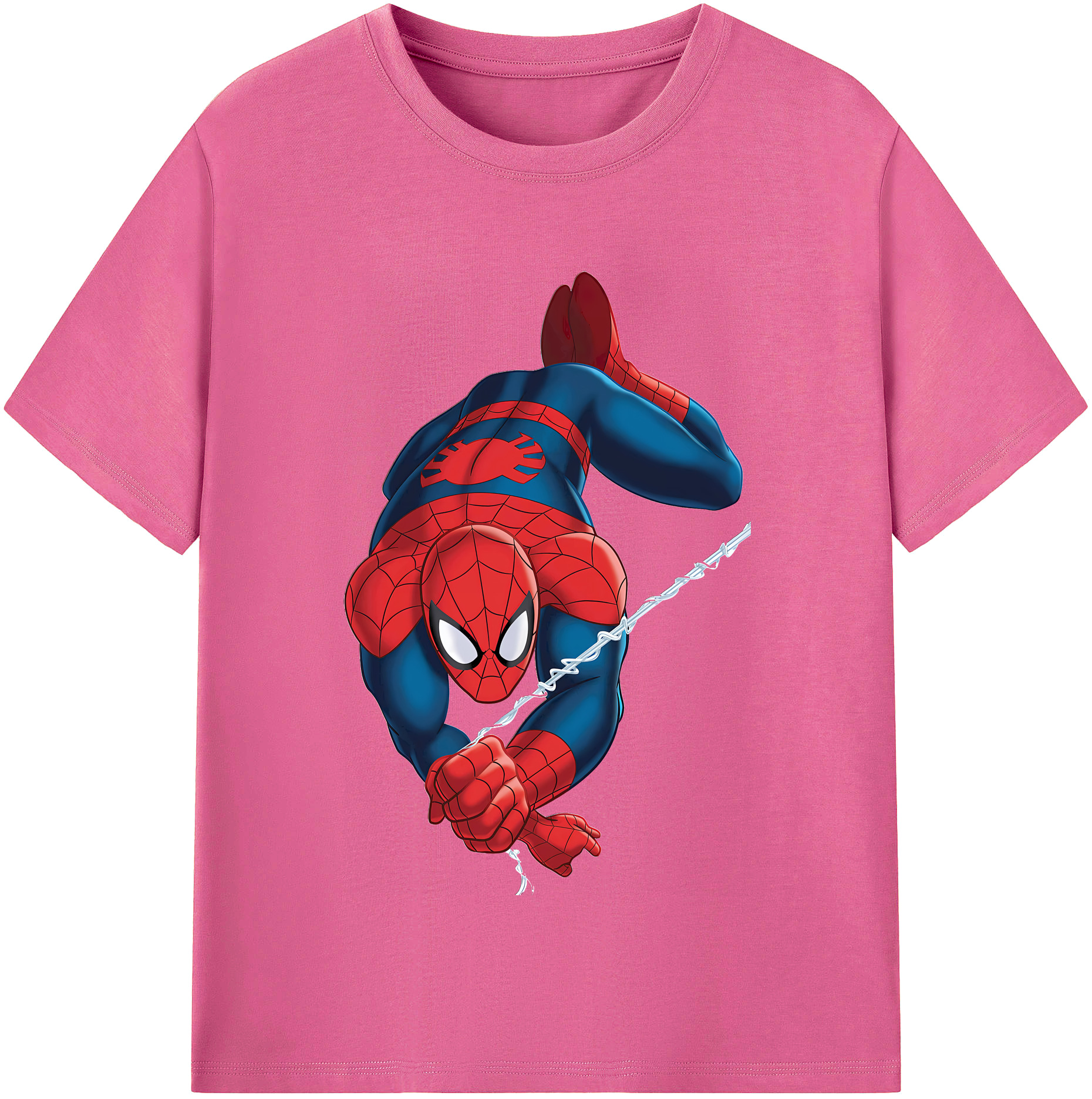 （画像用） Spider Man スパイダーマン レディースカジュアルプリントTシャツ（綿100％）