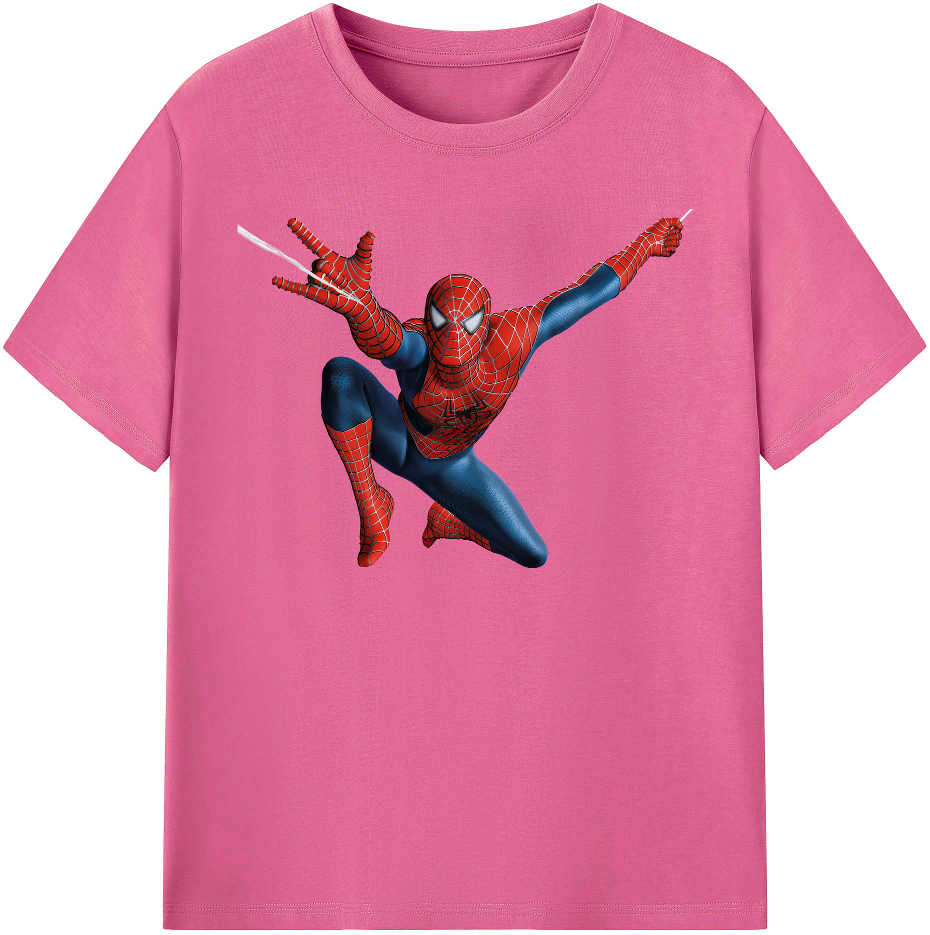 （画像用） Spider Man スパイダーマン レディースカジュアルプリントTシャツ（綿100％）