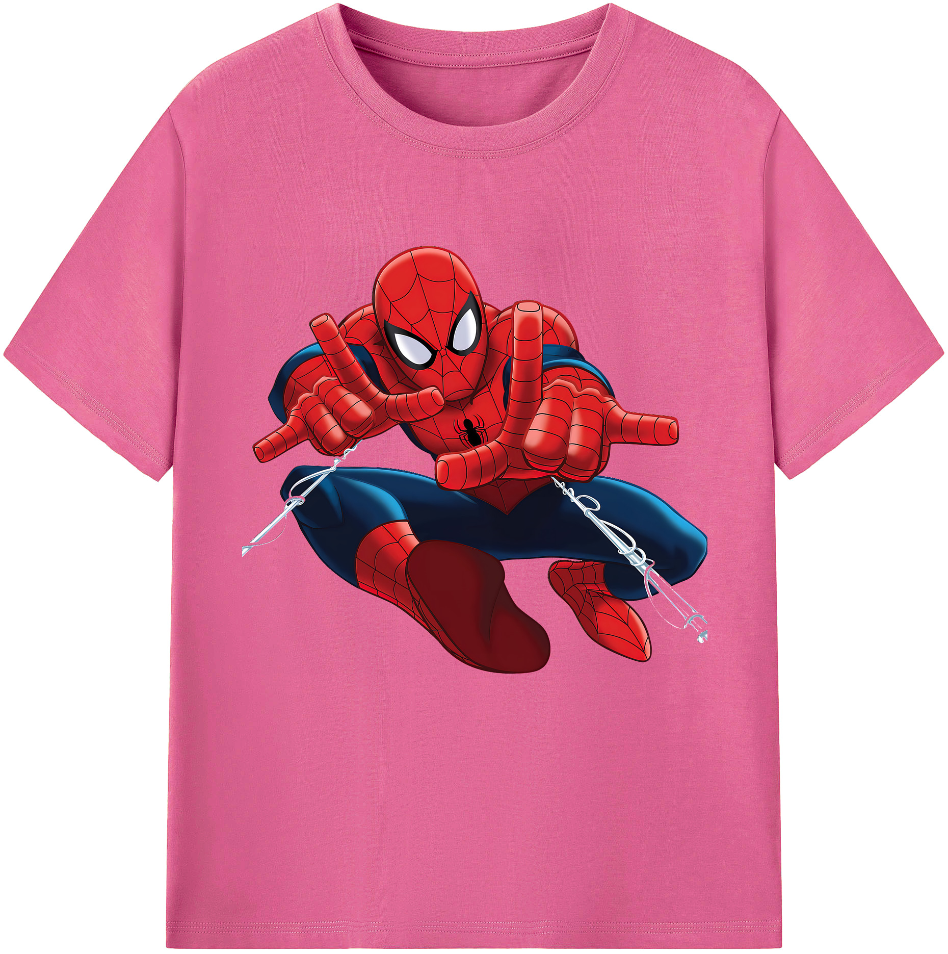 （画像用） Spider Man スパイダーマン レディースカジュアルプリントTシャツ（綿100％）
