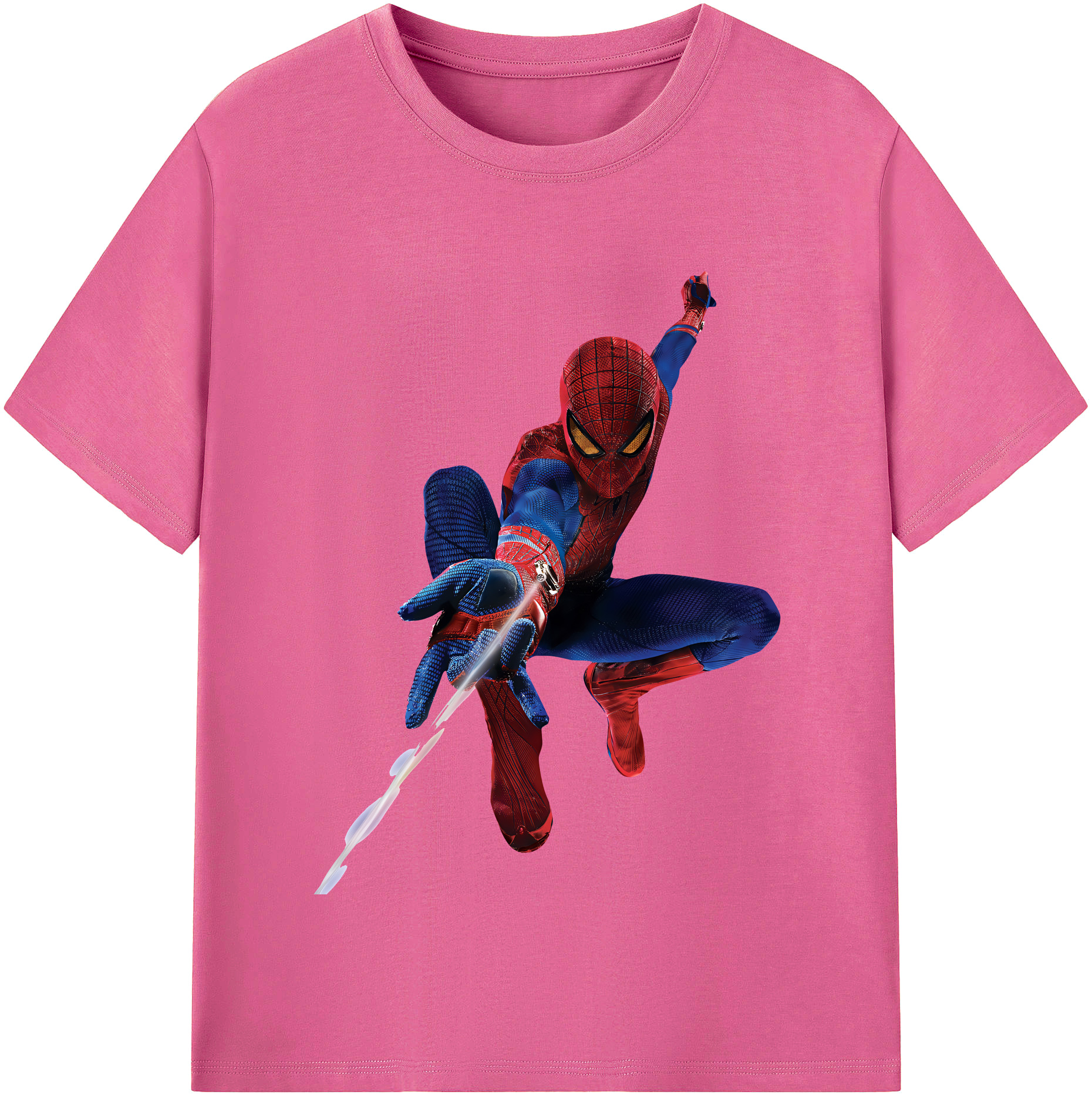 （画像用） Spider Man スパイダーマン レディースカジュアルプリントTシャツ（綿100％）