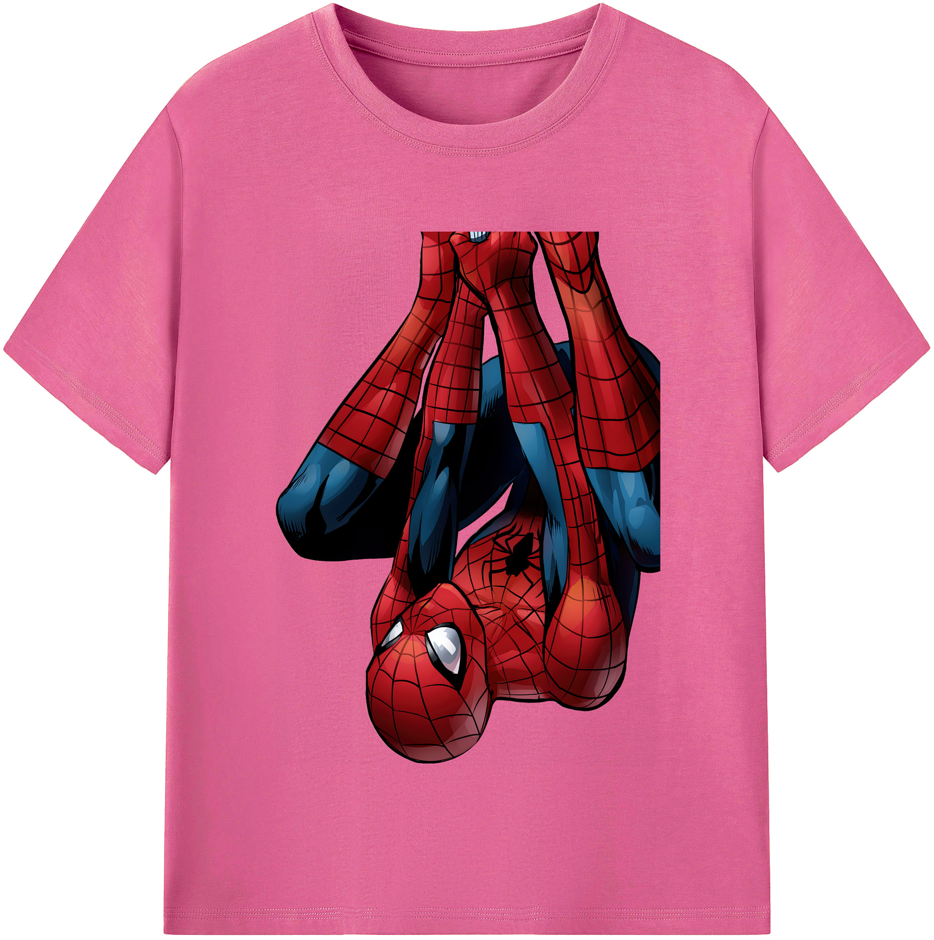 （画像用） Spider Man スパイダーマン レディースカジュアルプリントTシャツ（綿100％）