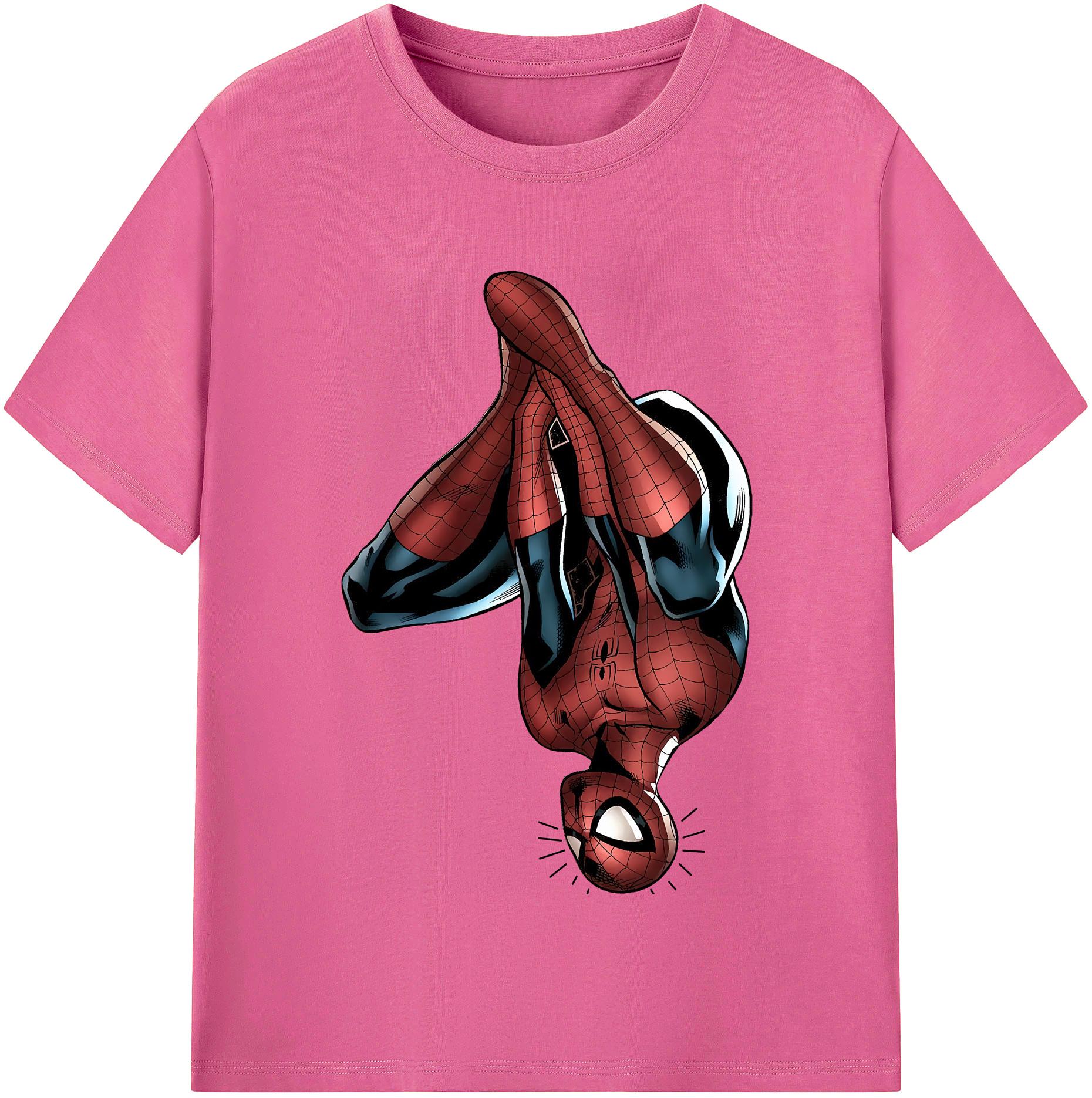 （画像用） Spider Man スパイダーマン レディースカジュアルプリントTシャツ（綿100％）