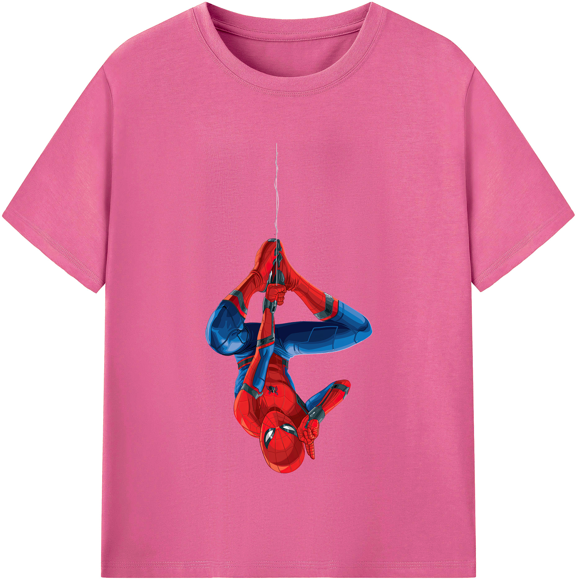（画像用） Spider Man スパイダーマン レディースカジュアルプリントTシャツ（綿100％）