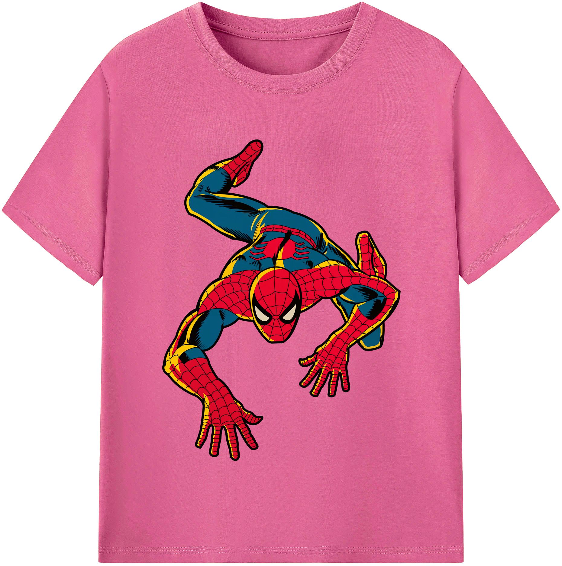 （画像用） Spider Man スパイダーマン レディースカジュアルプリントTシャツ（綿100％）