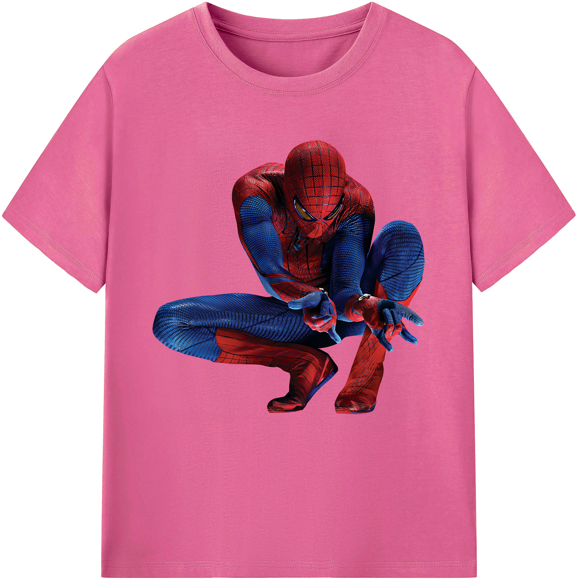 （画像用） Spider Man スパイダーマン レディースカジュアルプリントTシャツ（綿100％）