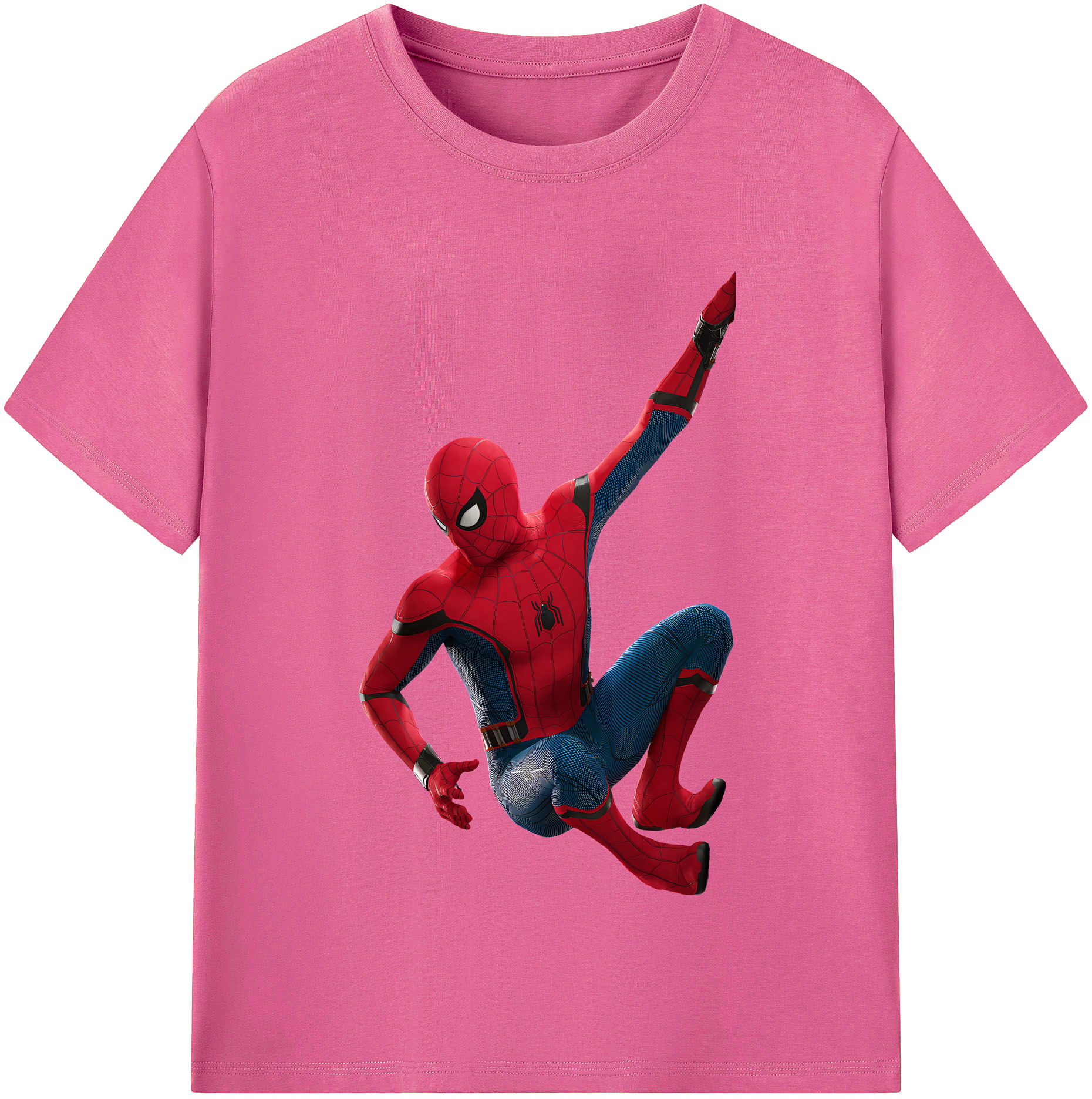 （画像用） Spider Man スパイダーマン レディースカジュアルプリントTシャツ（綿100％）