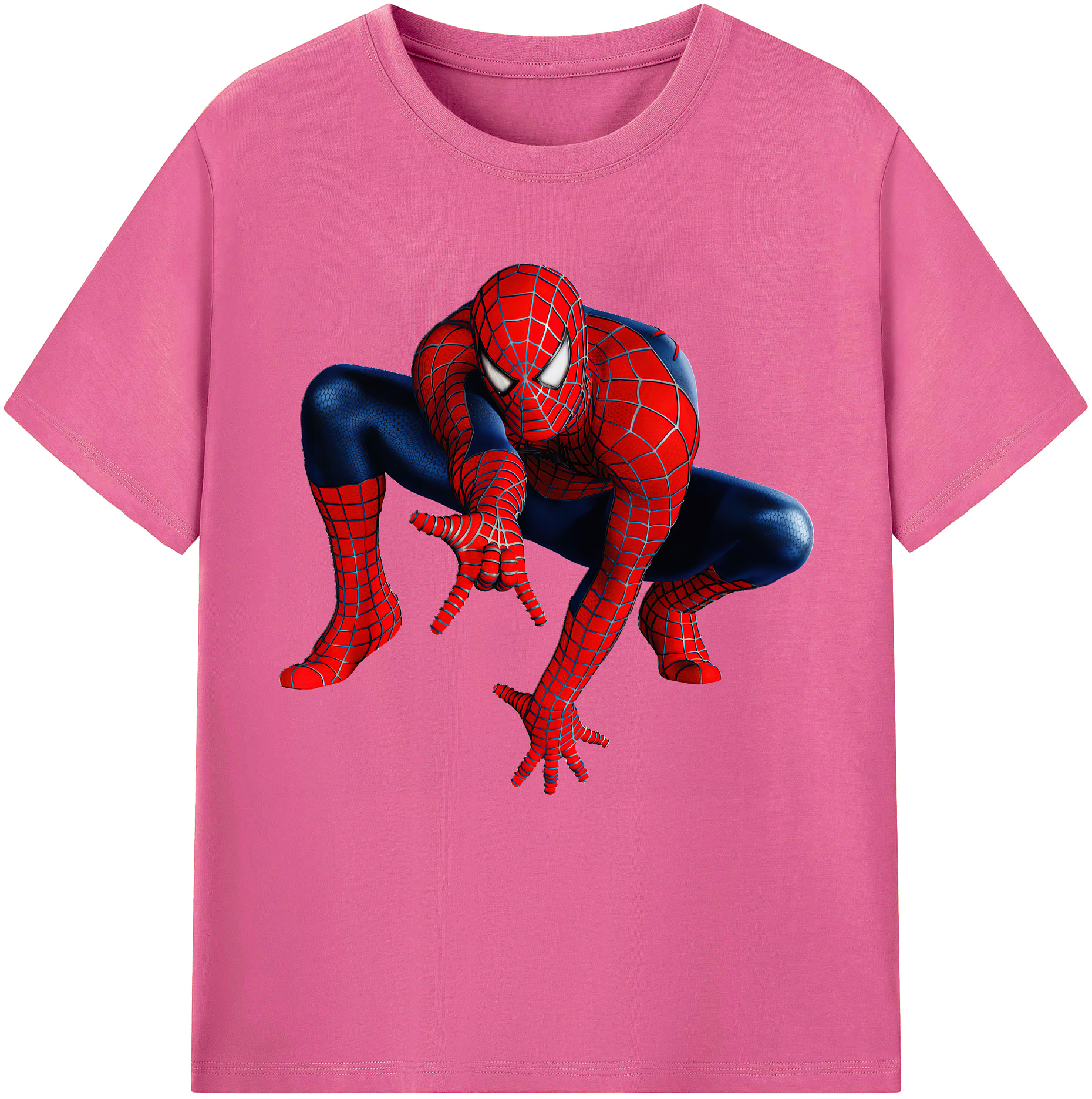 （画像用） Spider Man スパイダーマン レディースカジュアルプリントTシャツ（綿100％）