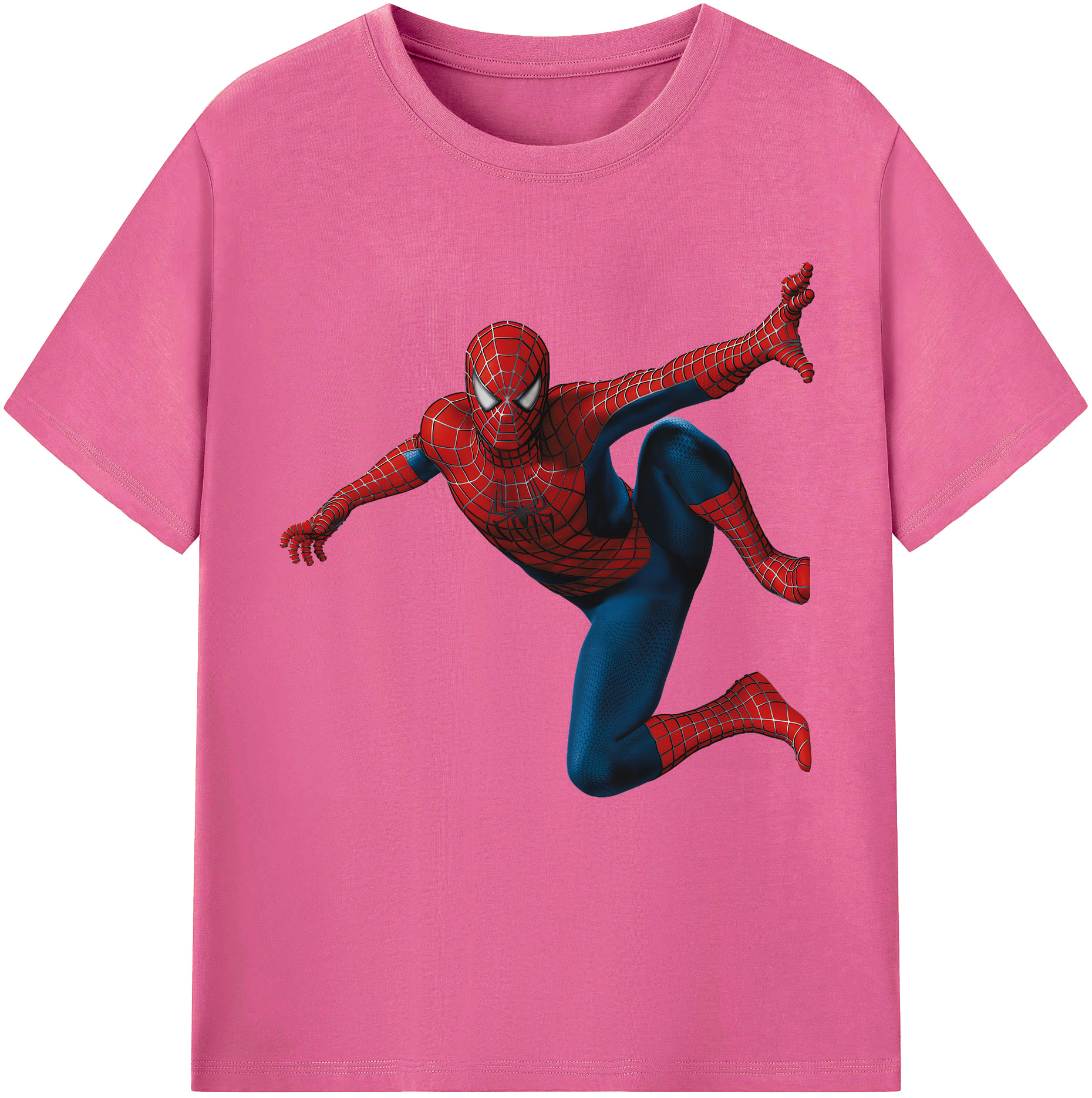 （画像用） Spider Man スパイダーマン レディースカジュアルプリントTシャツ（綿100％）