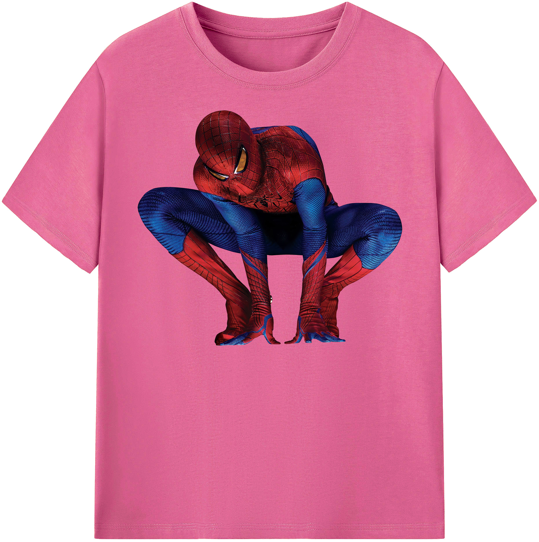 （画像用） Spider Man スパイダーマン レディースカジュアルプリントTシャツ（綿100％）